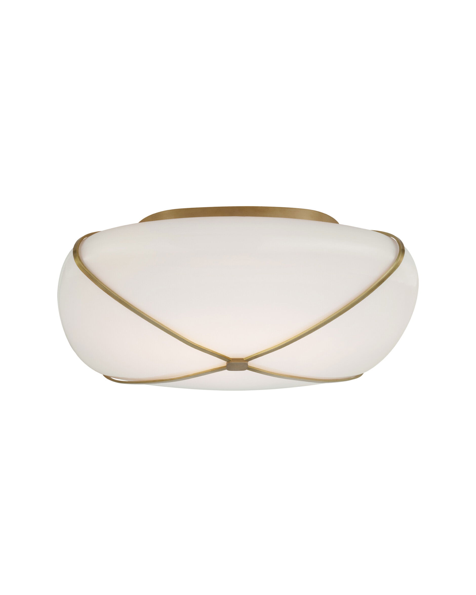 Fondant 14" Flush Mount Brass
