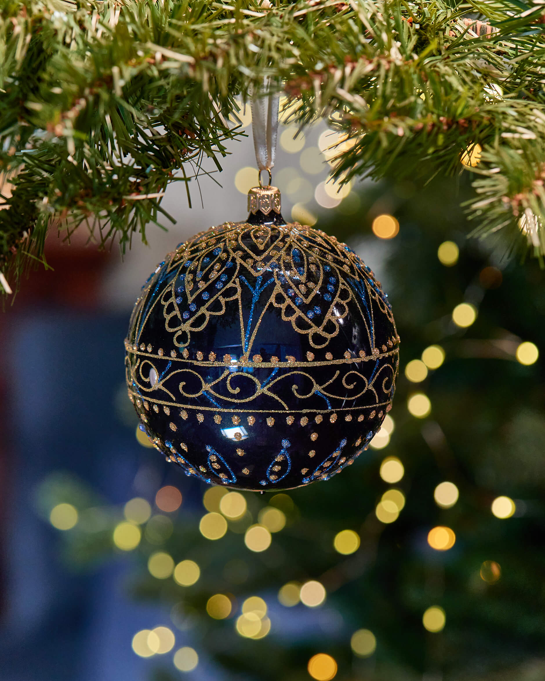 Lux Balthazar julkula blå/guld 10cm