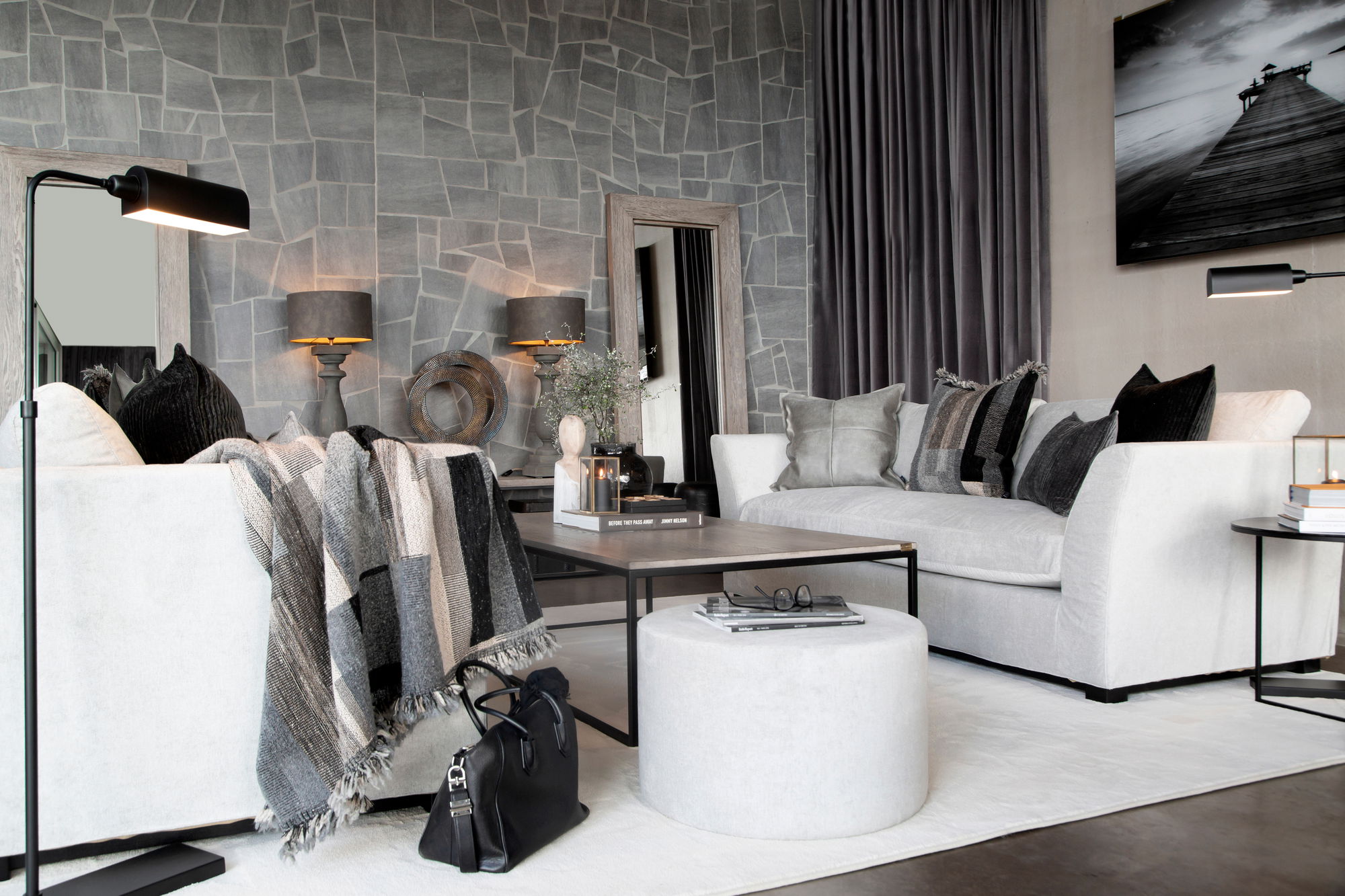 Mason soffbord rektangel antikgrå