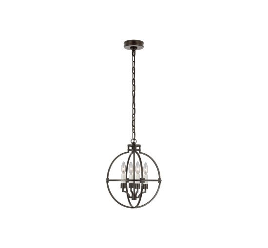 null - Lexie 14" Globe Lantern Gilded Iron