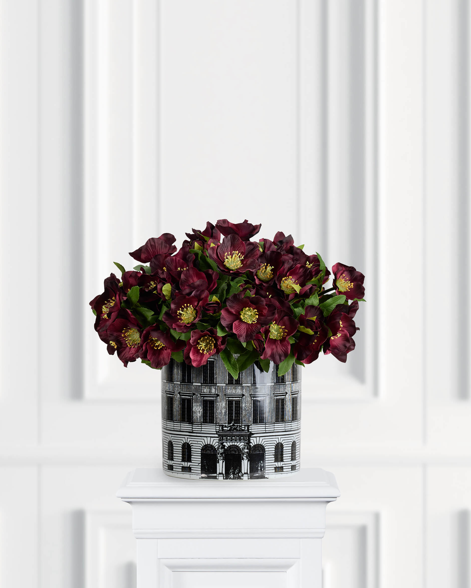Christmas Rose Bouquet Wine Red