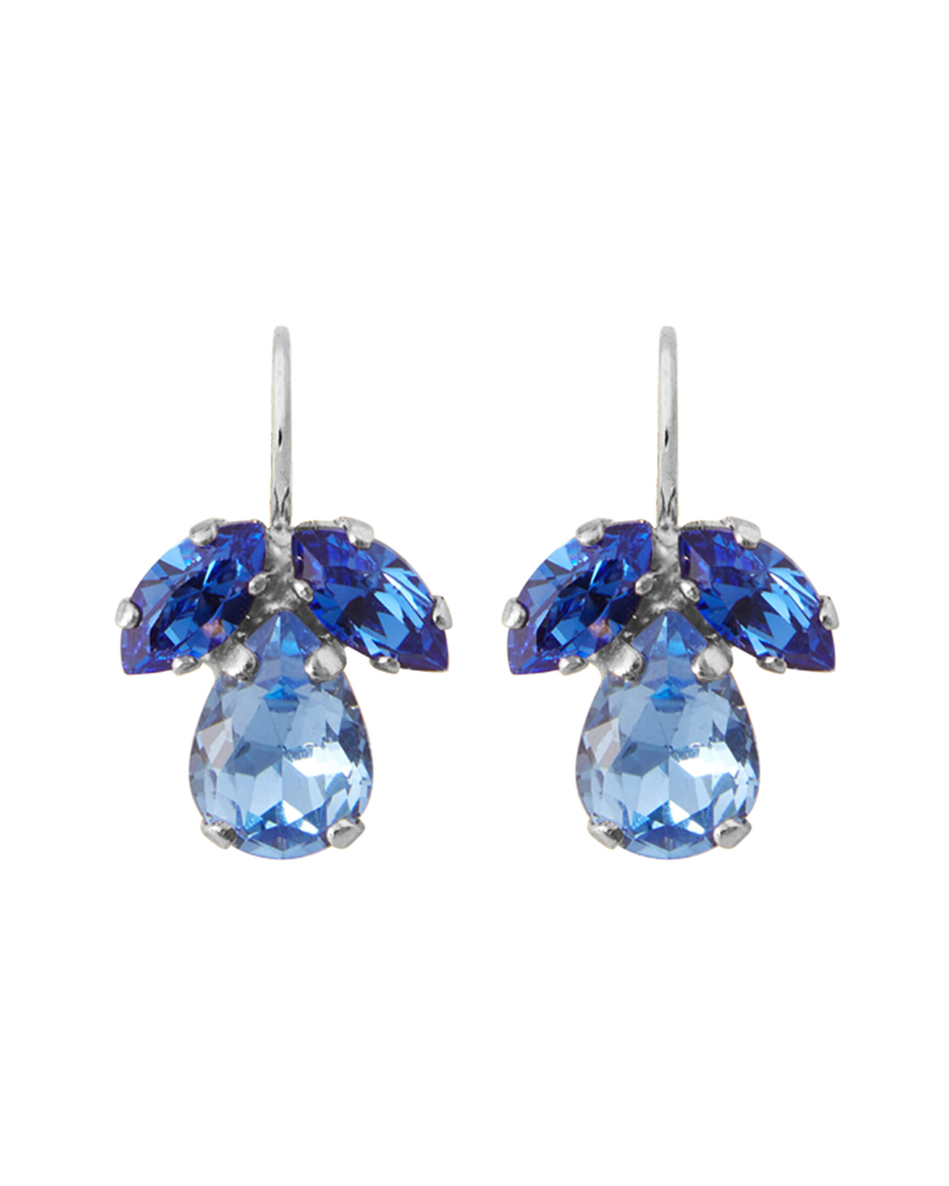 Petite Timo Earrings Lapis / Sapphire Rhodium