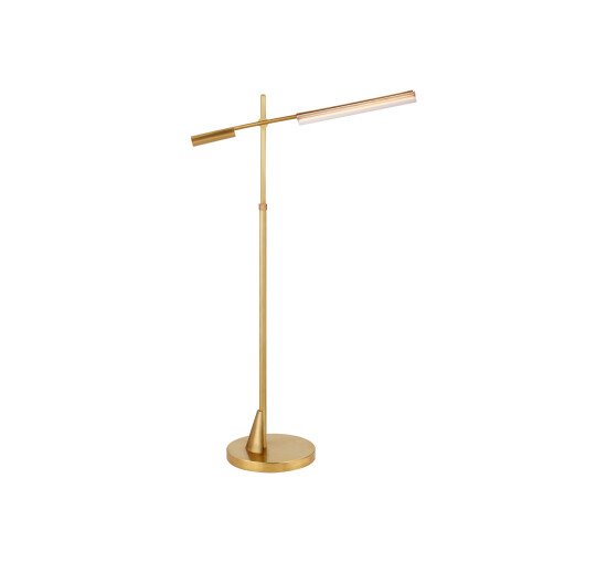 Natural Brass - Daley Adjustable Floor Lamp Natural Brass