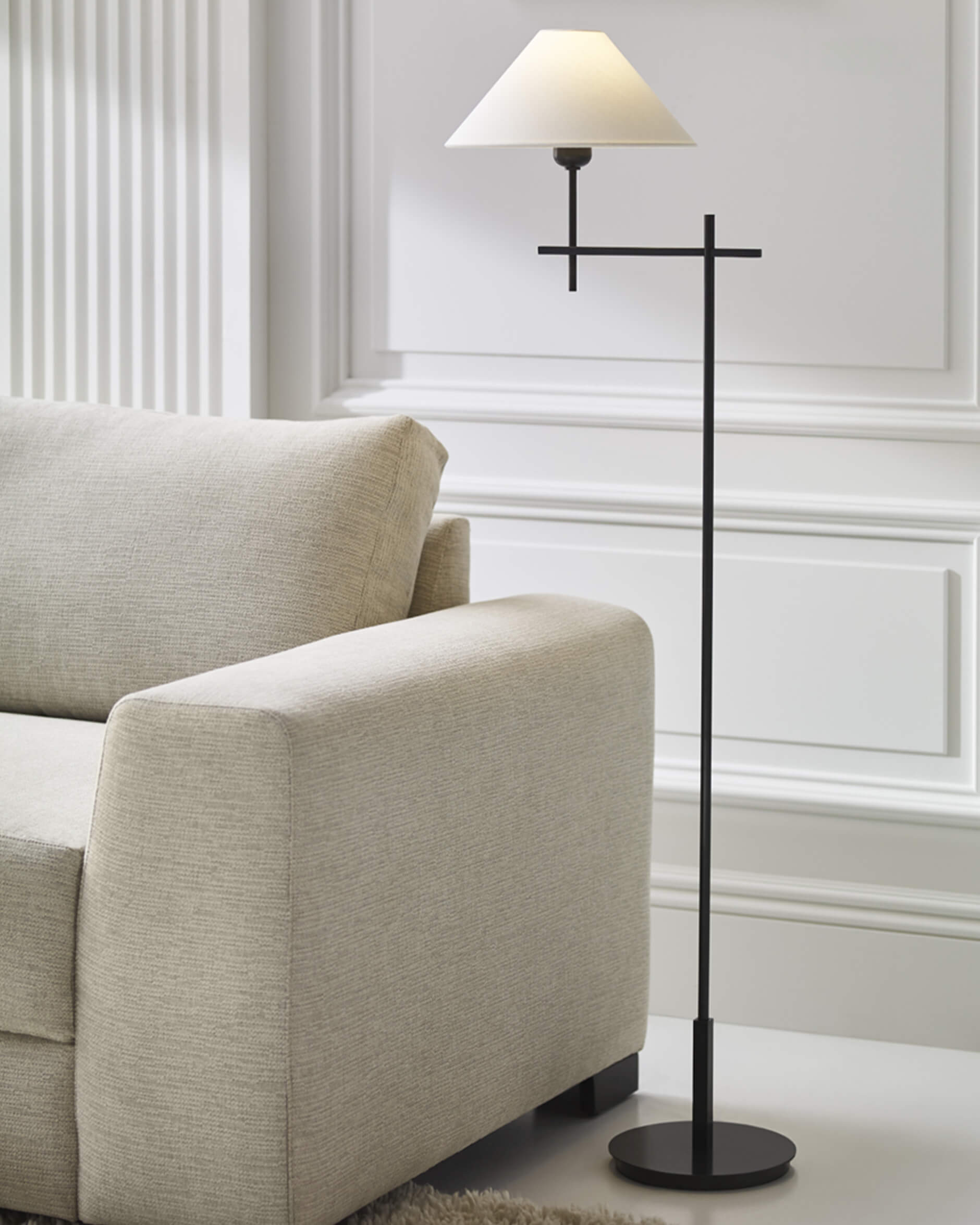 Hackney golvlampa brons