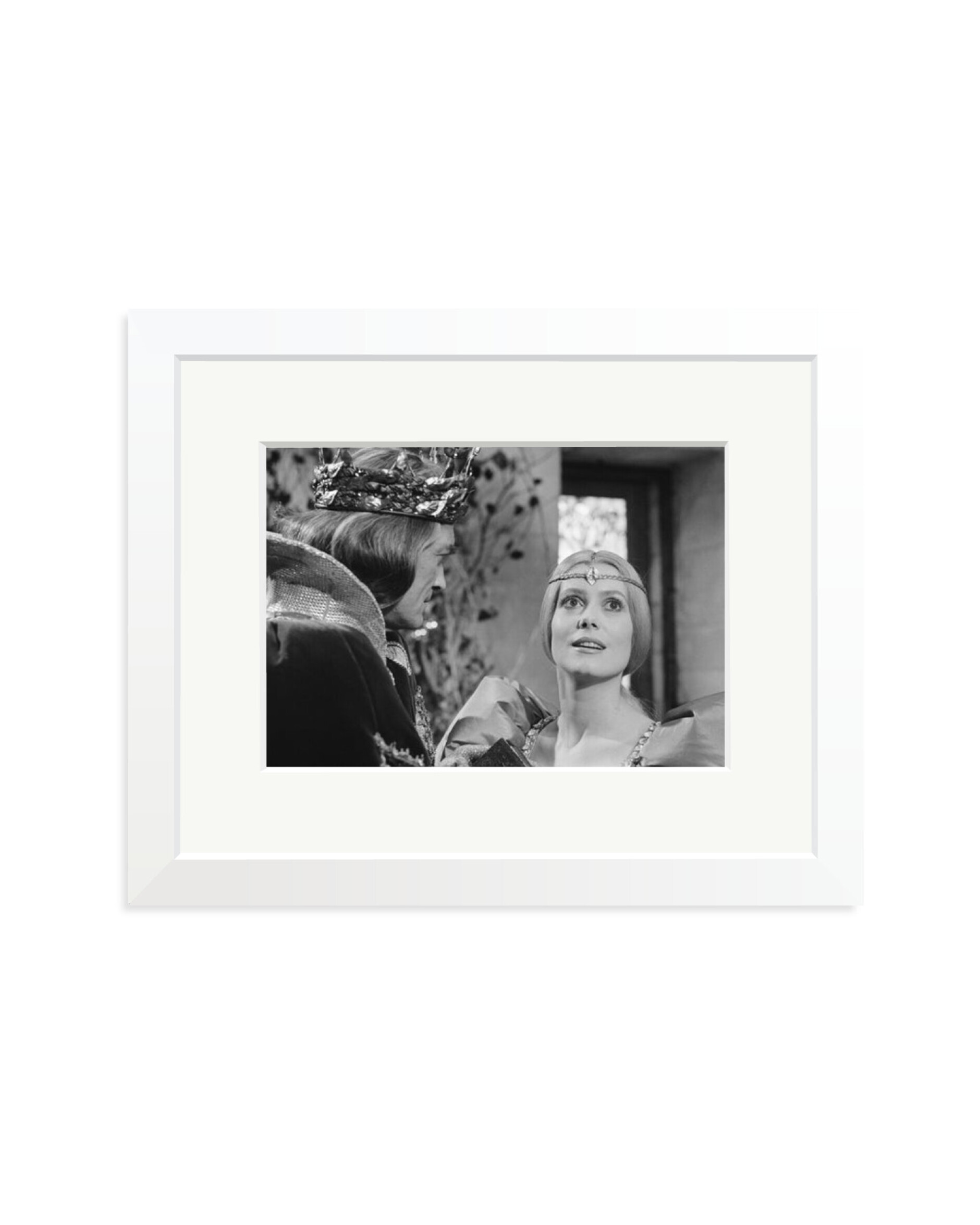 Marais and Deneuve on Set of Peau d'Ane White / Small