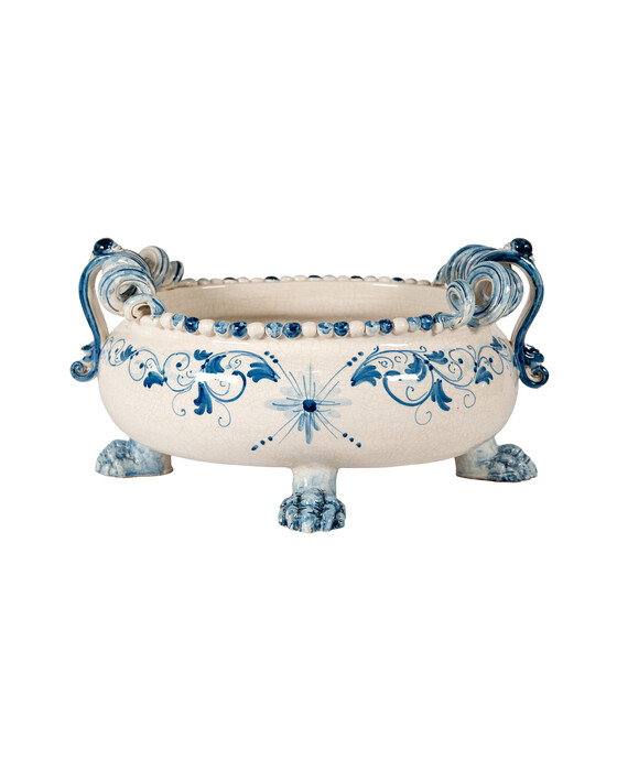 Mondello serveerschaal blauw/wit