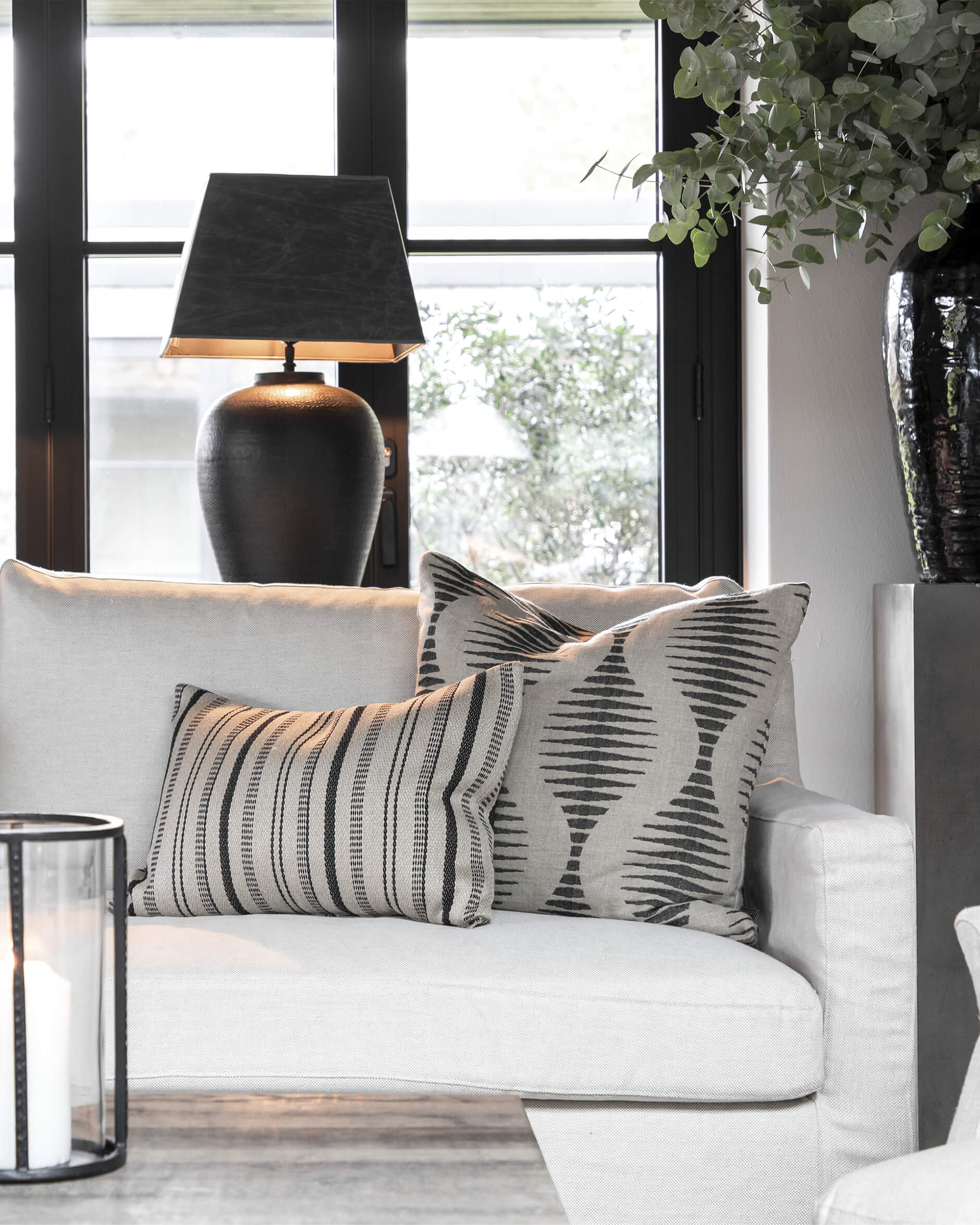 Danilo kuddfodral svart/beige