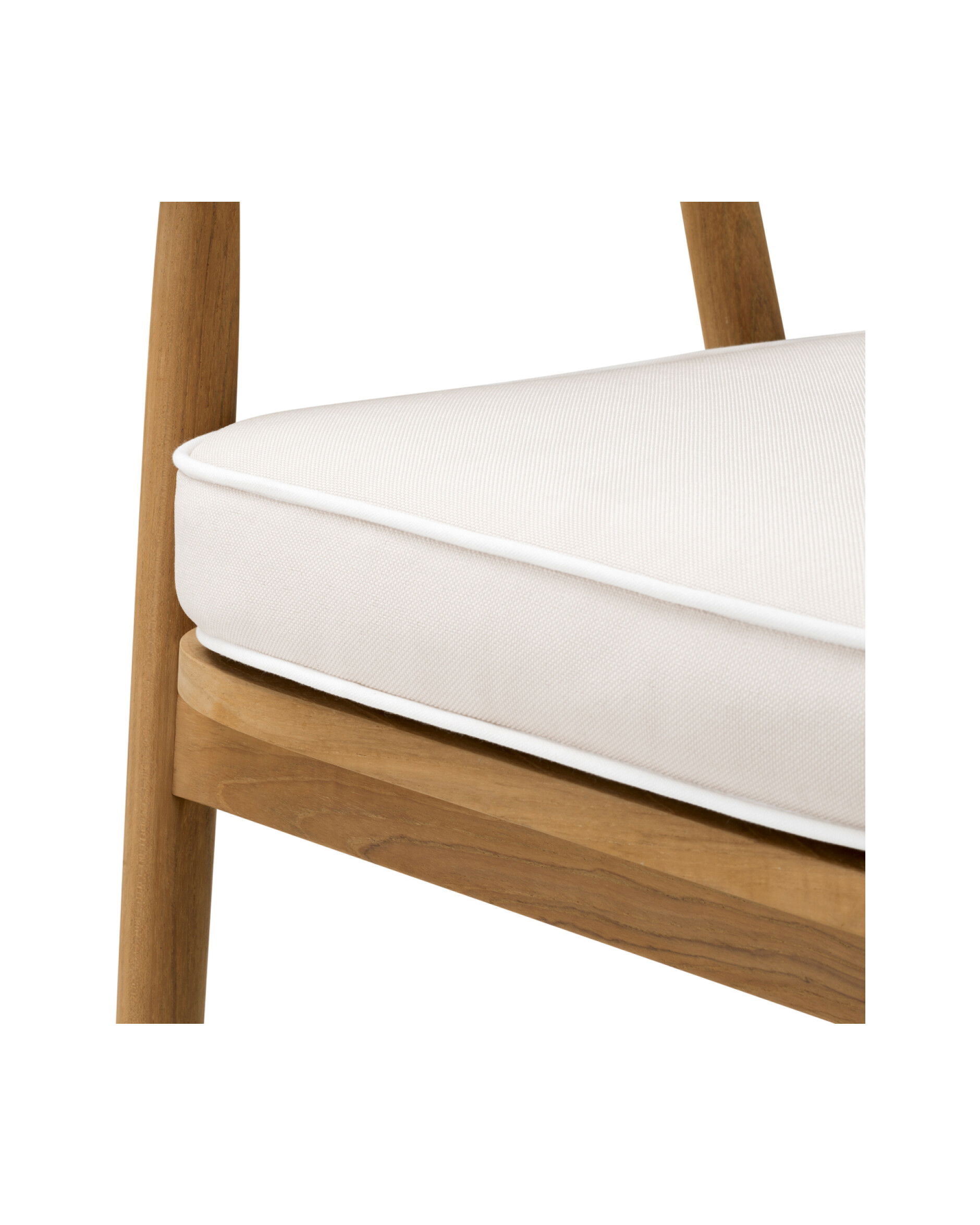 Beale matstol teak flores off-white