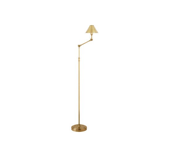 Natural Brass - Anette Floor Lamp Polished Nickel