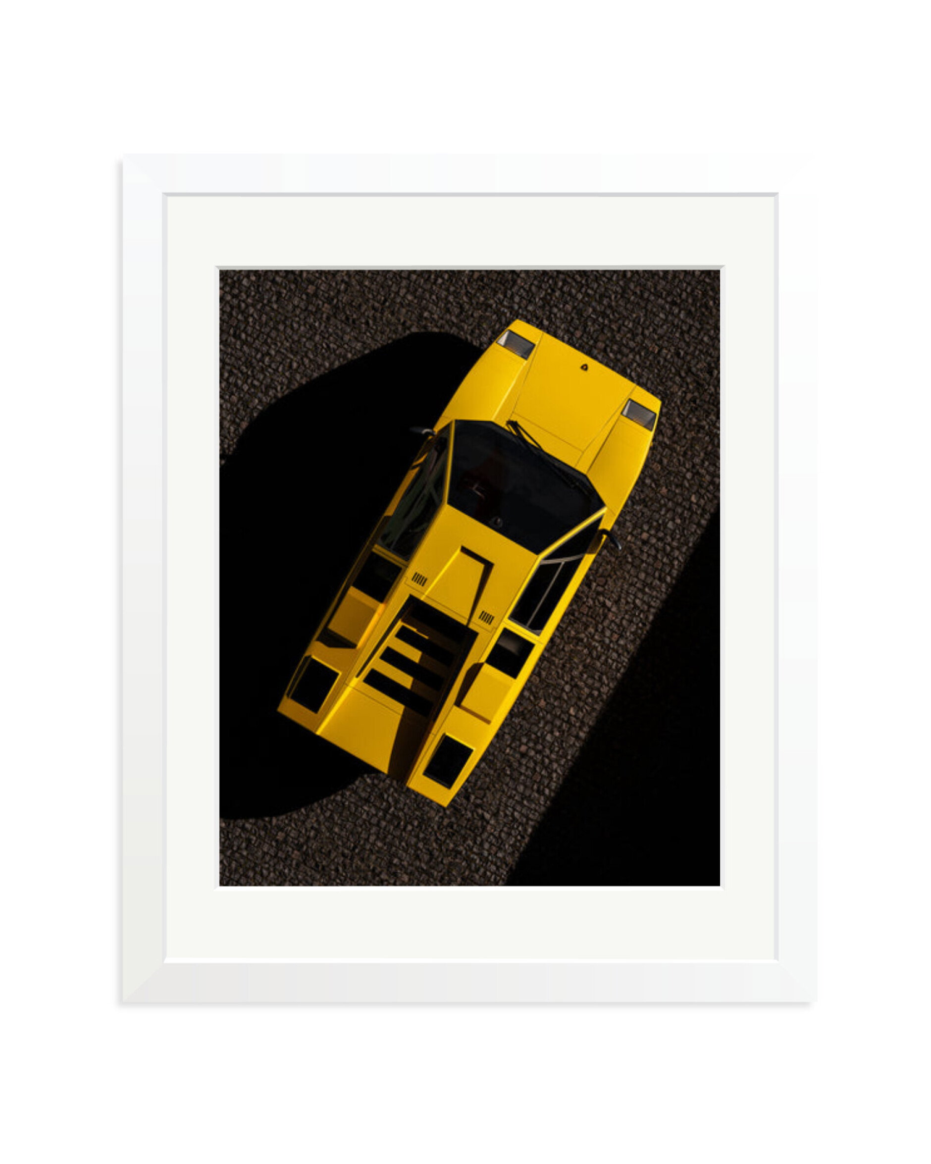 Birdseye View Lamborghini Countach White / Medium