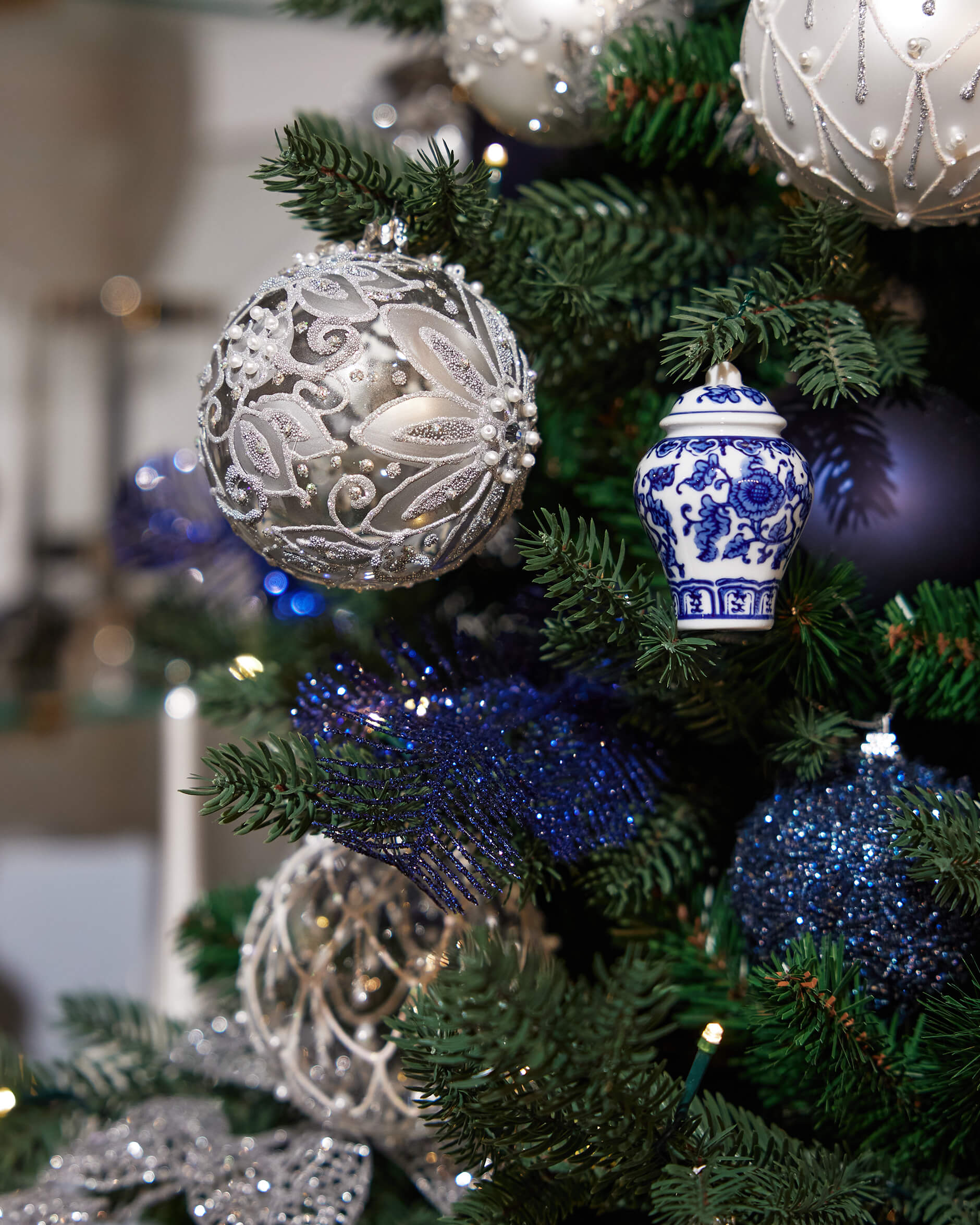 Avery-joulukoristeoksa, sininen