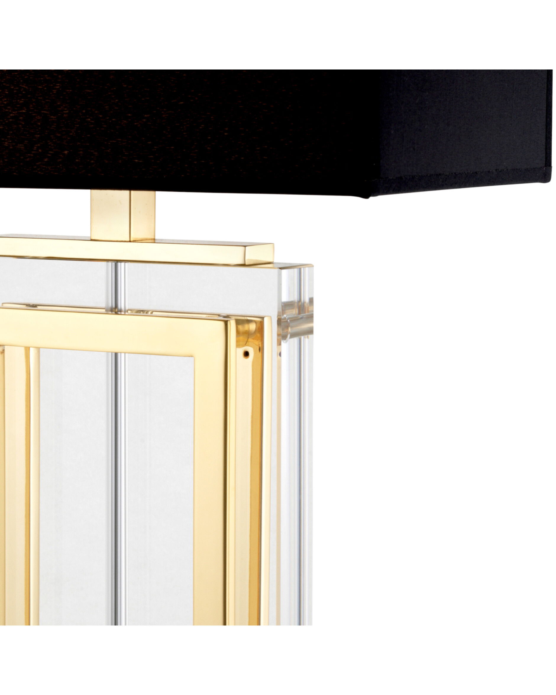 Arlington Bordslampa crystal/gold black shade