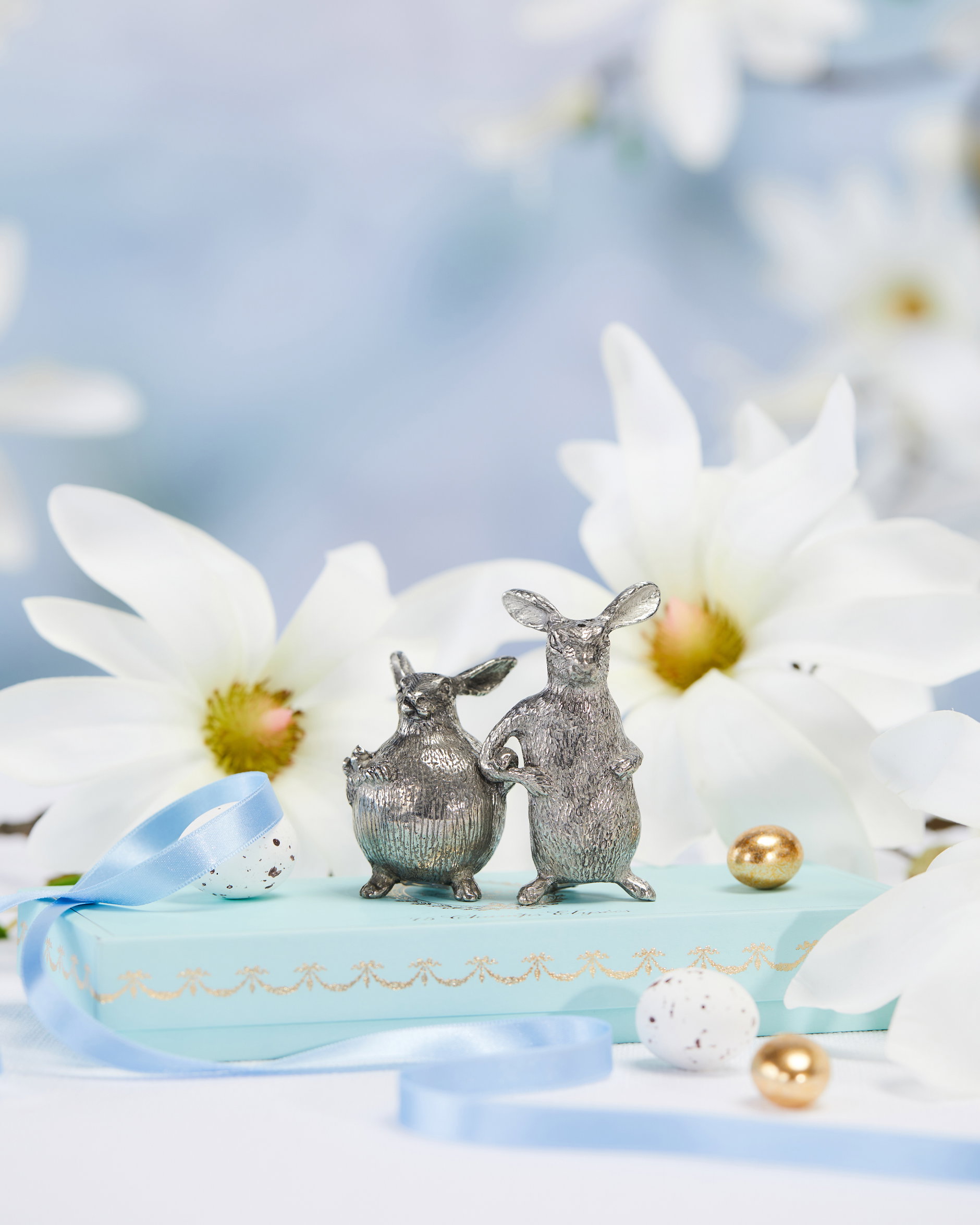 Salt- og pepperbøsser Kaniner Tinn