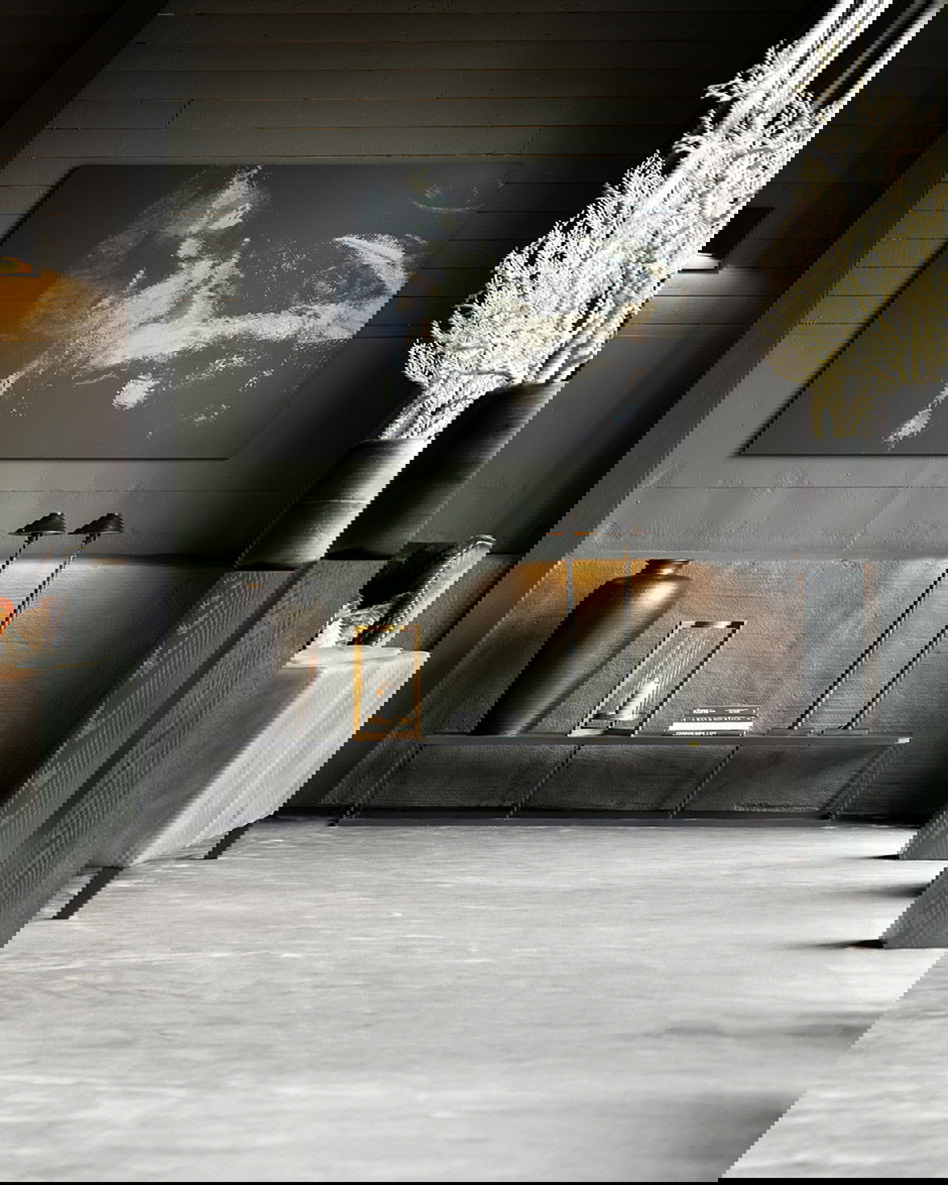 Pittsburgh mediabänk brun