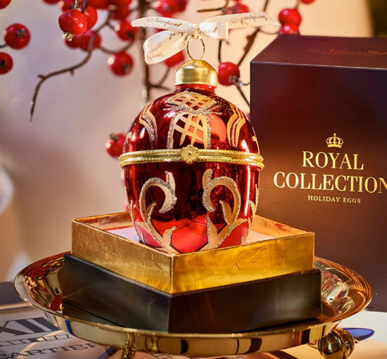 Catherine fabergé egg julepynt rød