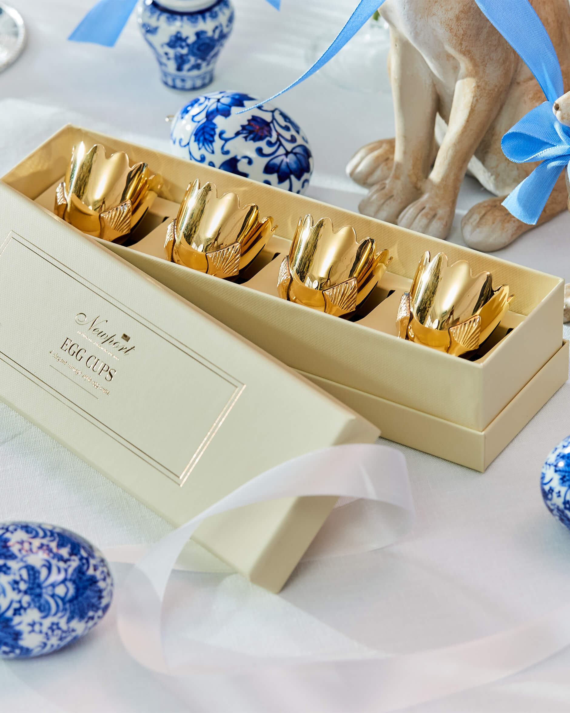 Äggkoppar mässing 4-pack