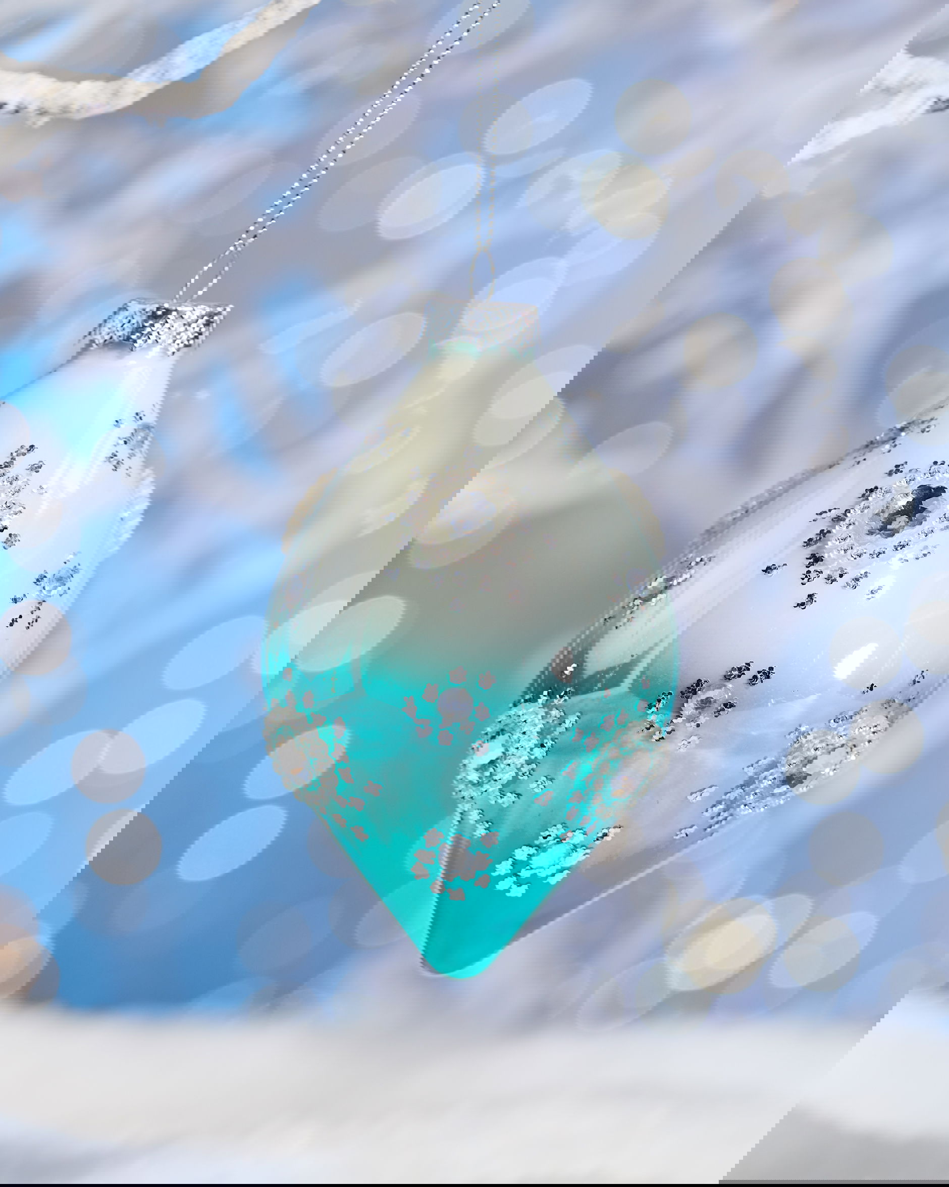 Faith julkula elongated teardrop