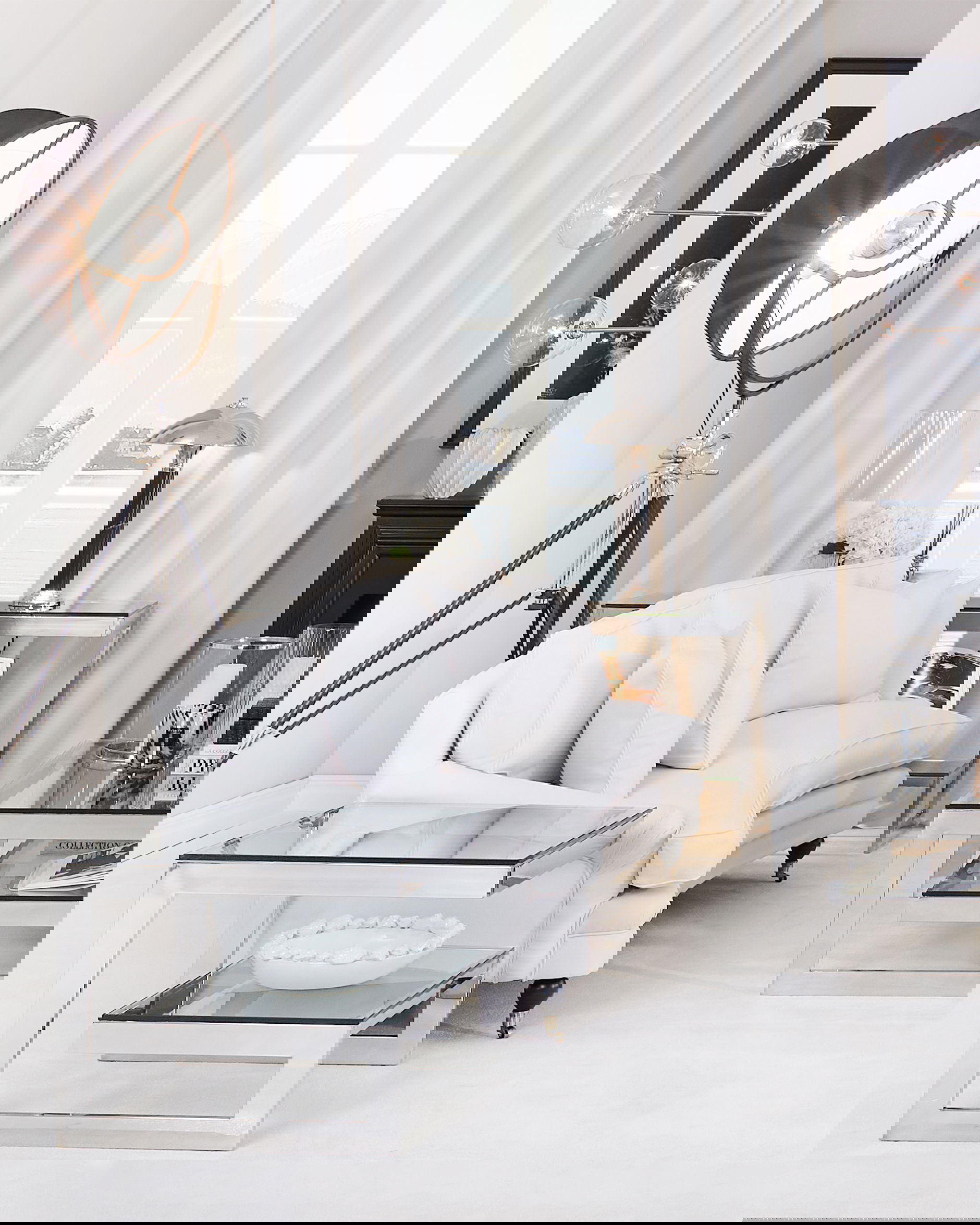 Gamma sidobord silver OUTLET