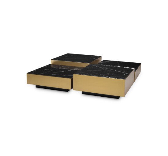 Brass - Coffee Table Esposito set of 4
