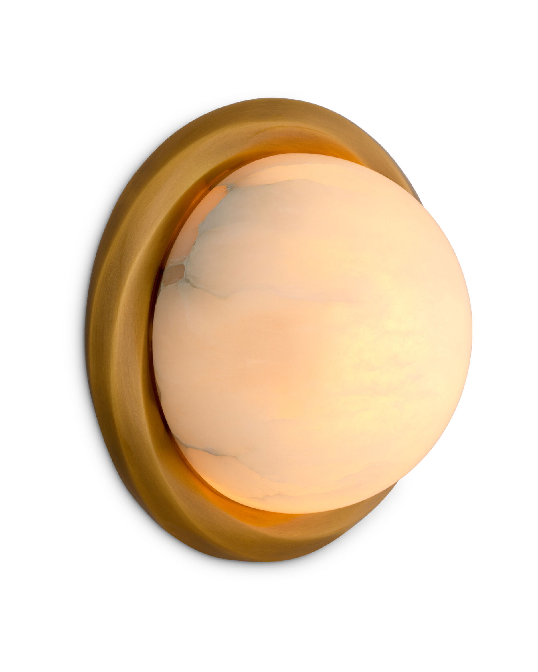 Vigo vägglampa antik mässing