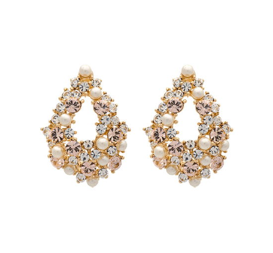 null - Alice Pearl Earrings Ivory Silk