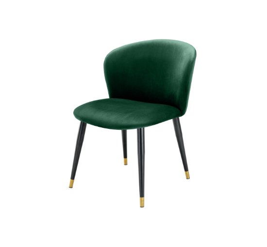 Roche dark green velvet - Volante dining chair velvet roche dark green