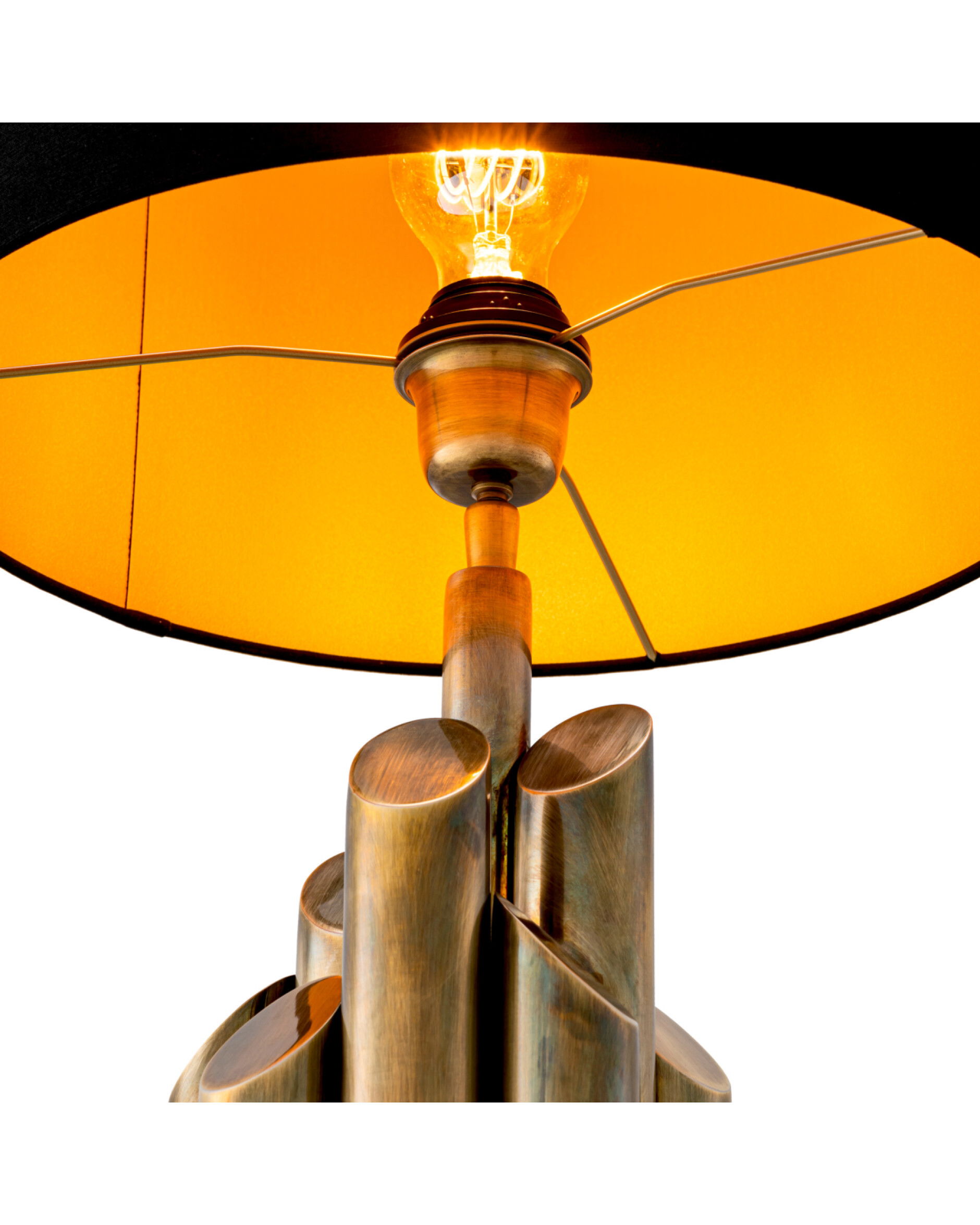 Beau Rivage bordslampa antik mässing