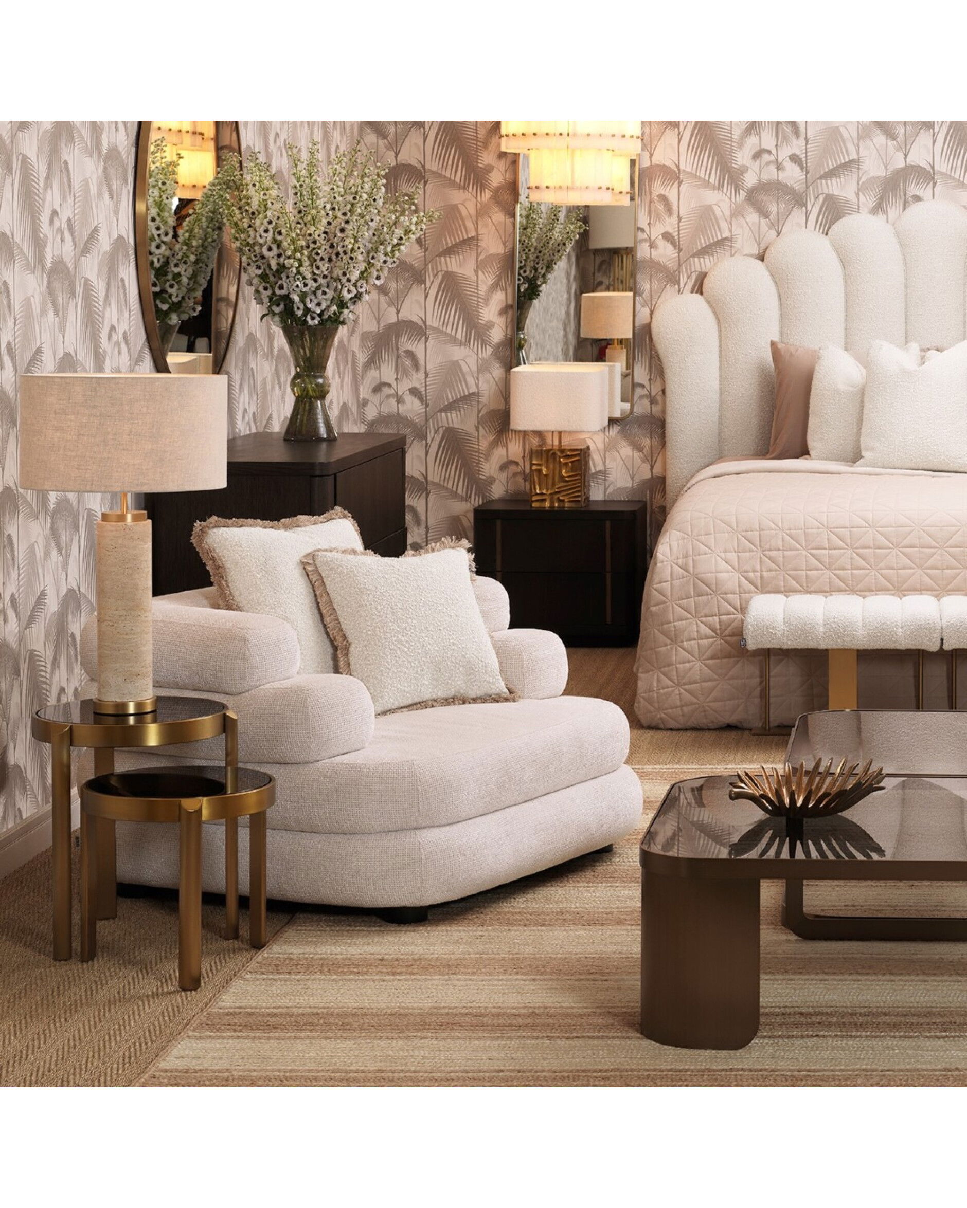 Malaga fåtölj lyssa off-white