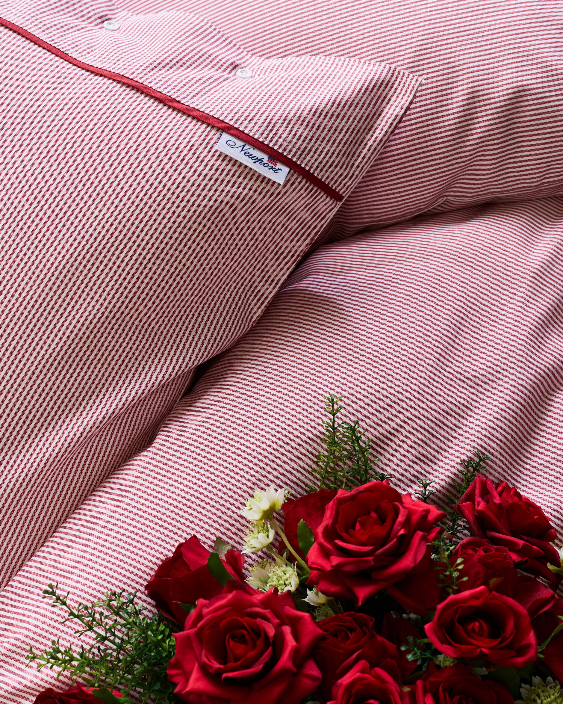 Riverhead Bettbezug-Set Rot/Weiß