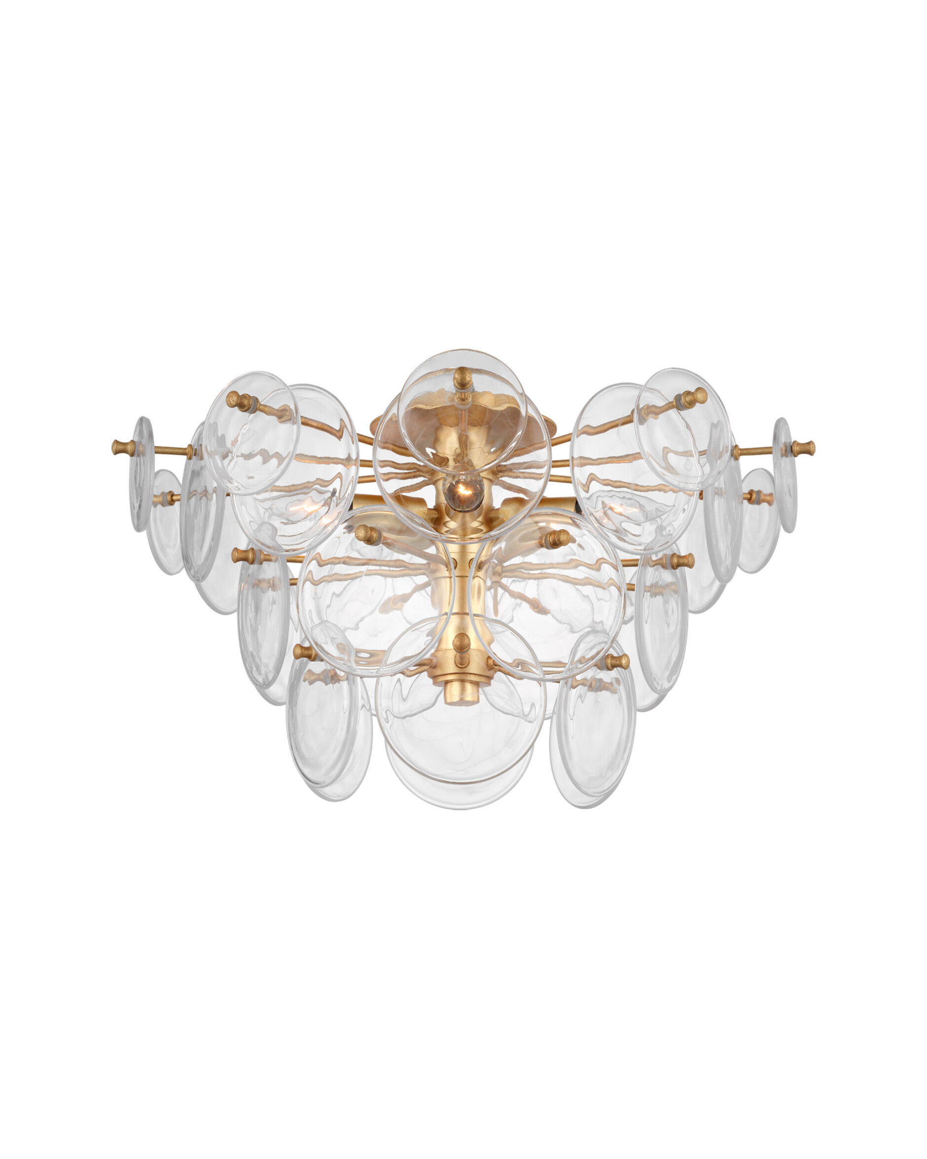 Loire plafond guld/klarglas L