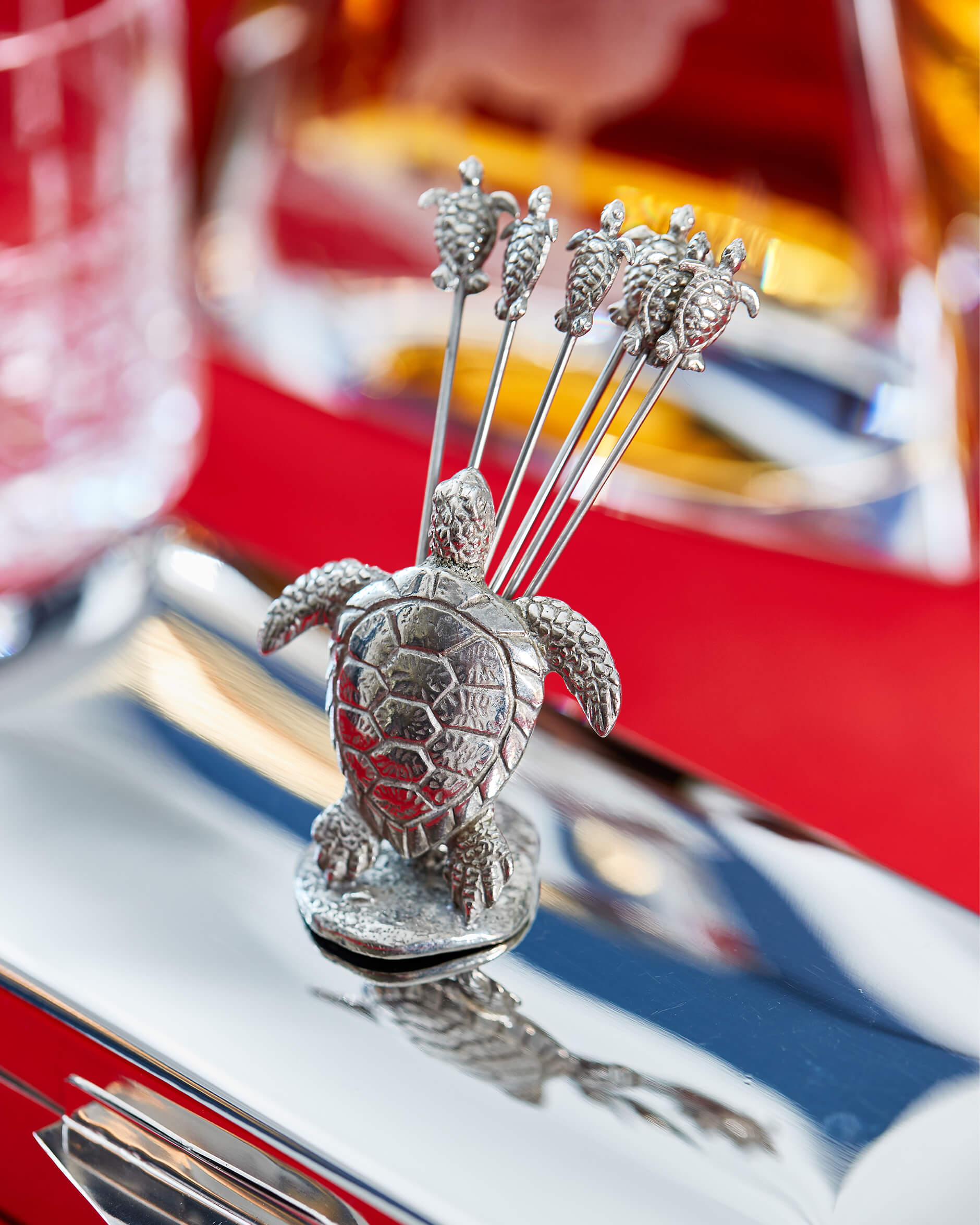 Sköldpadda cocktailpinnar tenn