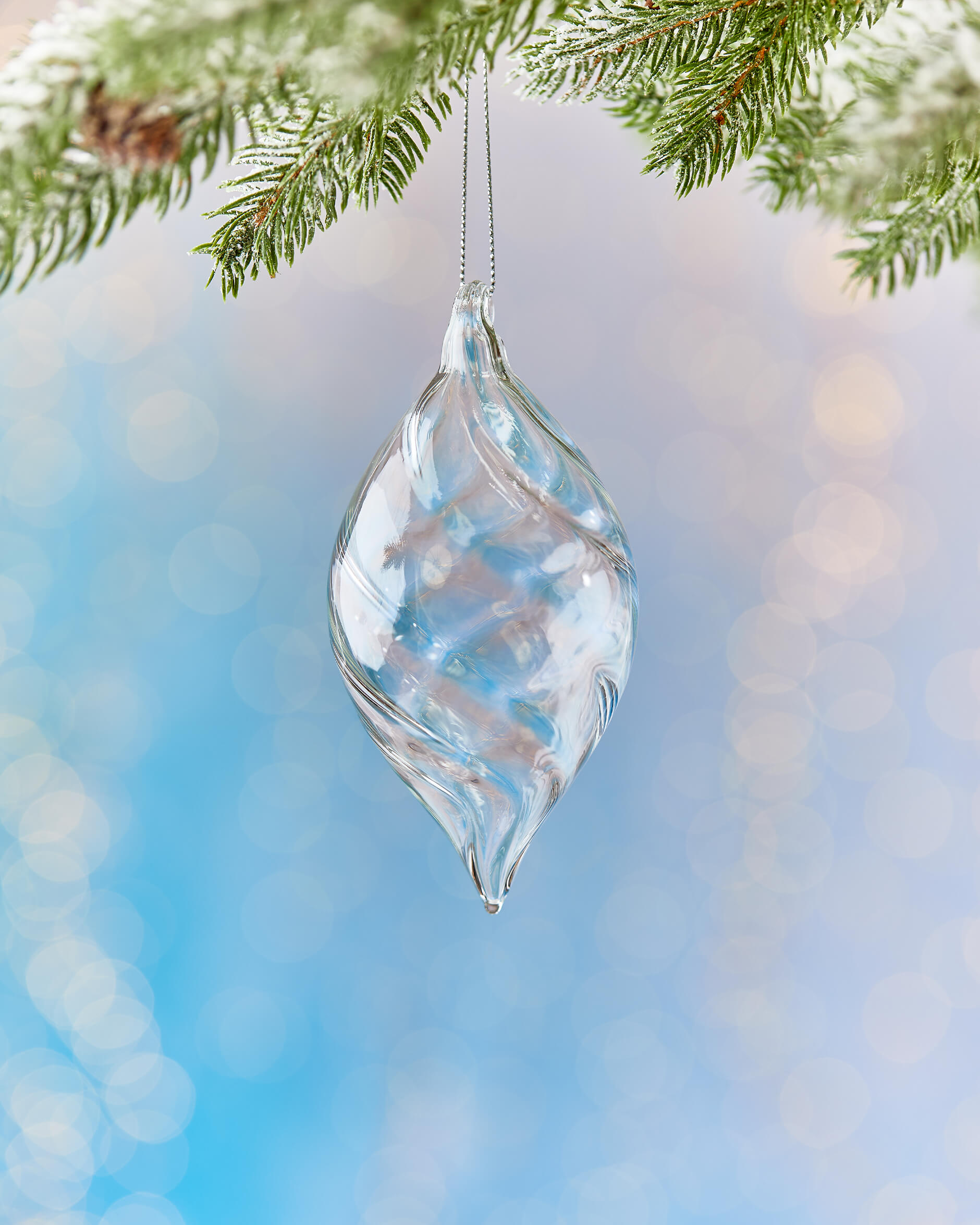 Iris julkula elongated teardrop klarglas