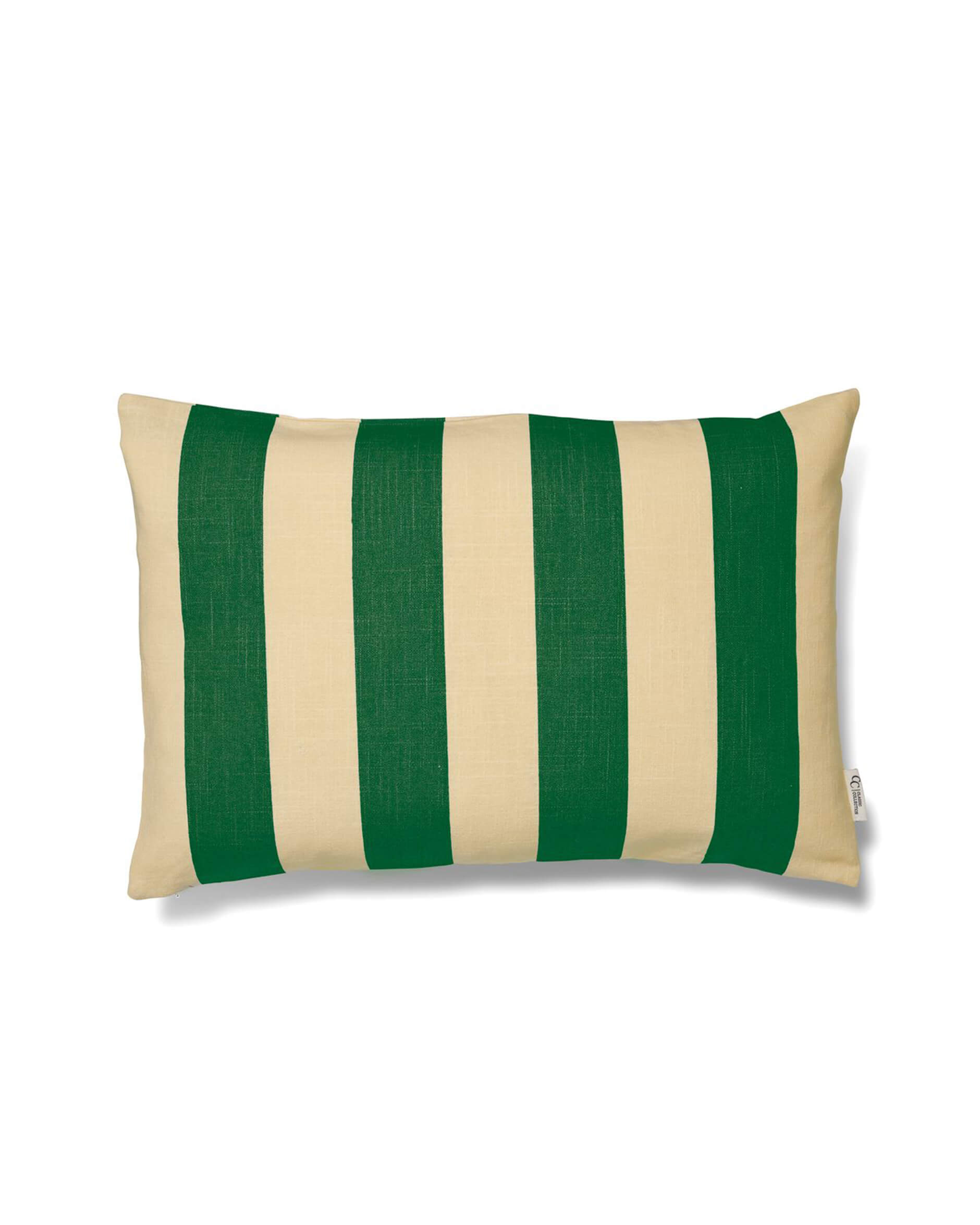 Striped kuddfodral grön