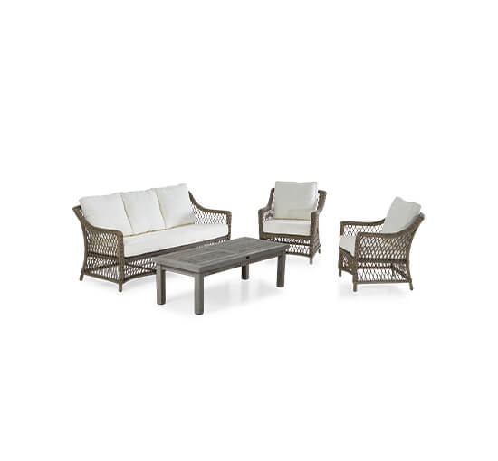 Marbella lounge set with Vintage coffee table