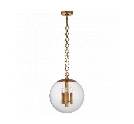 Antique Brass - Turenne Globe takpendel nickel