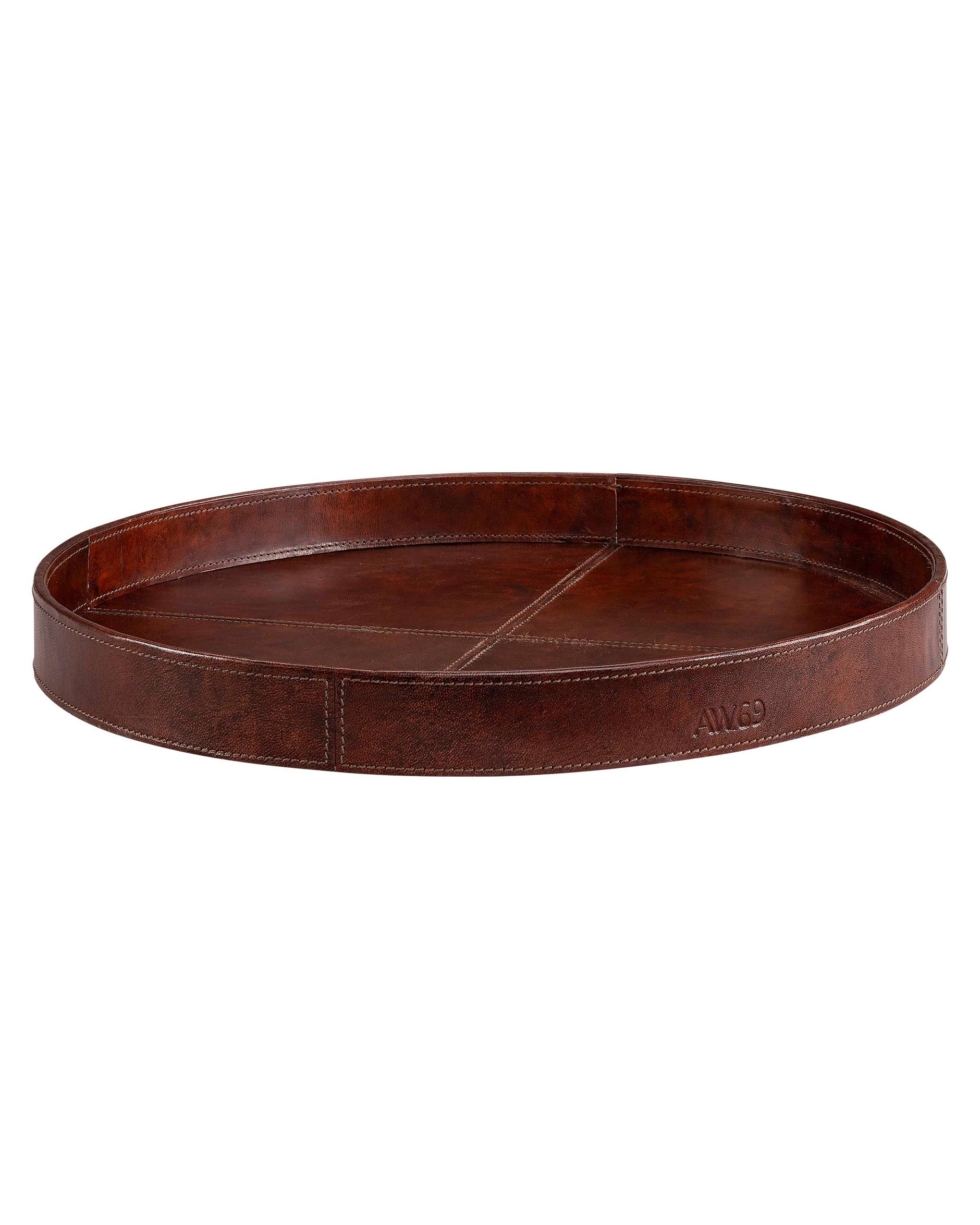 Mendoza Tray Round Brown