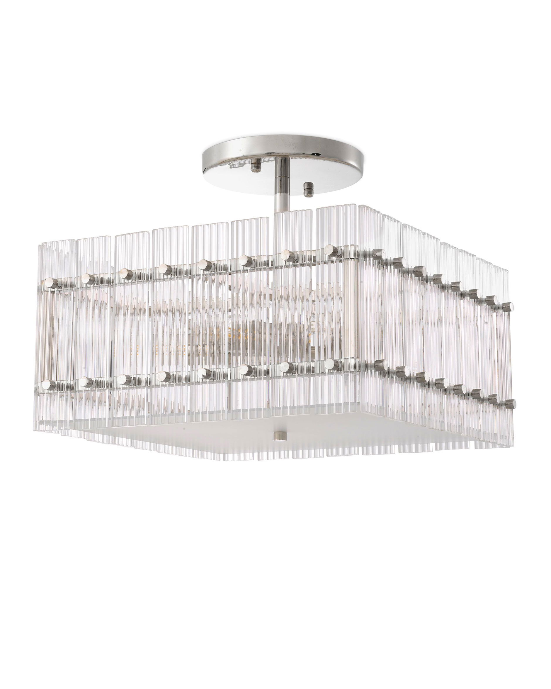 Ruby Ceiling Lamp Nickel Square