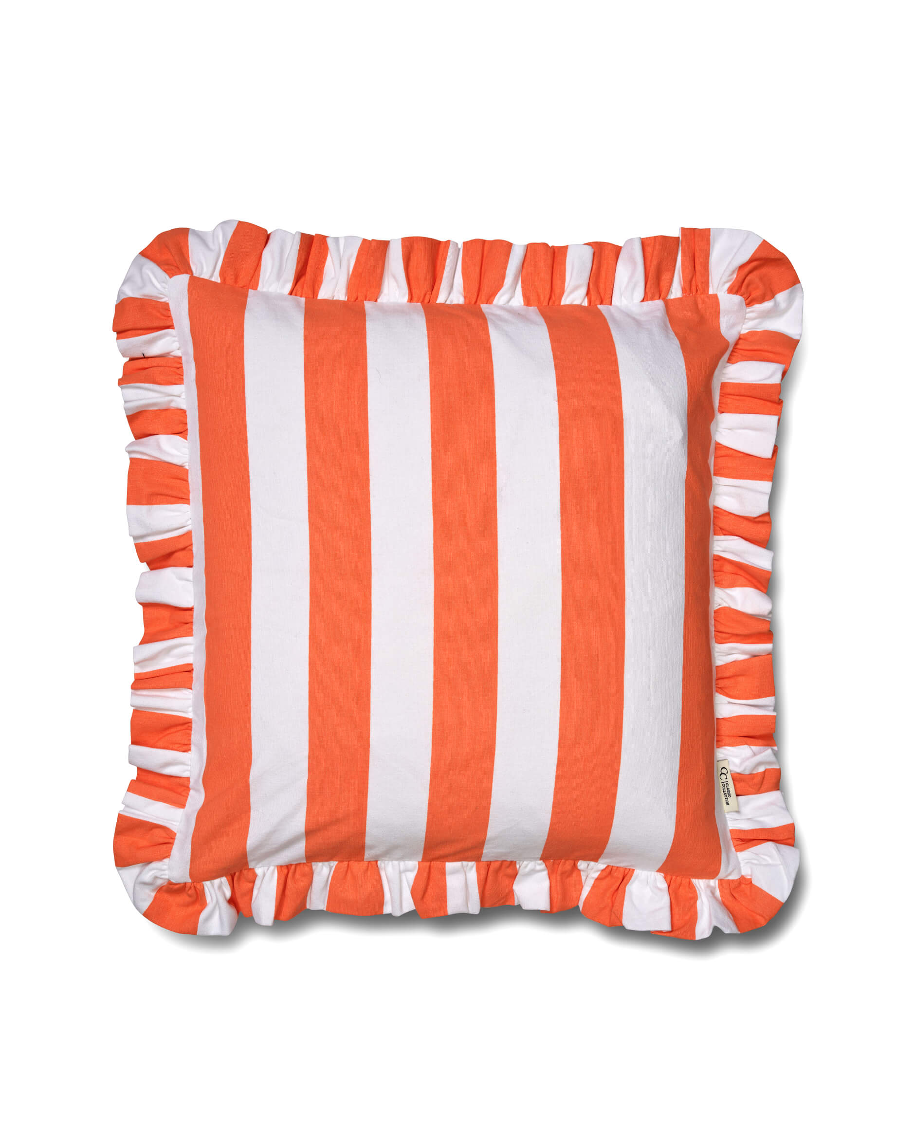 Ruffle Stripes kuddfodral korall