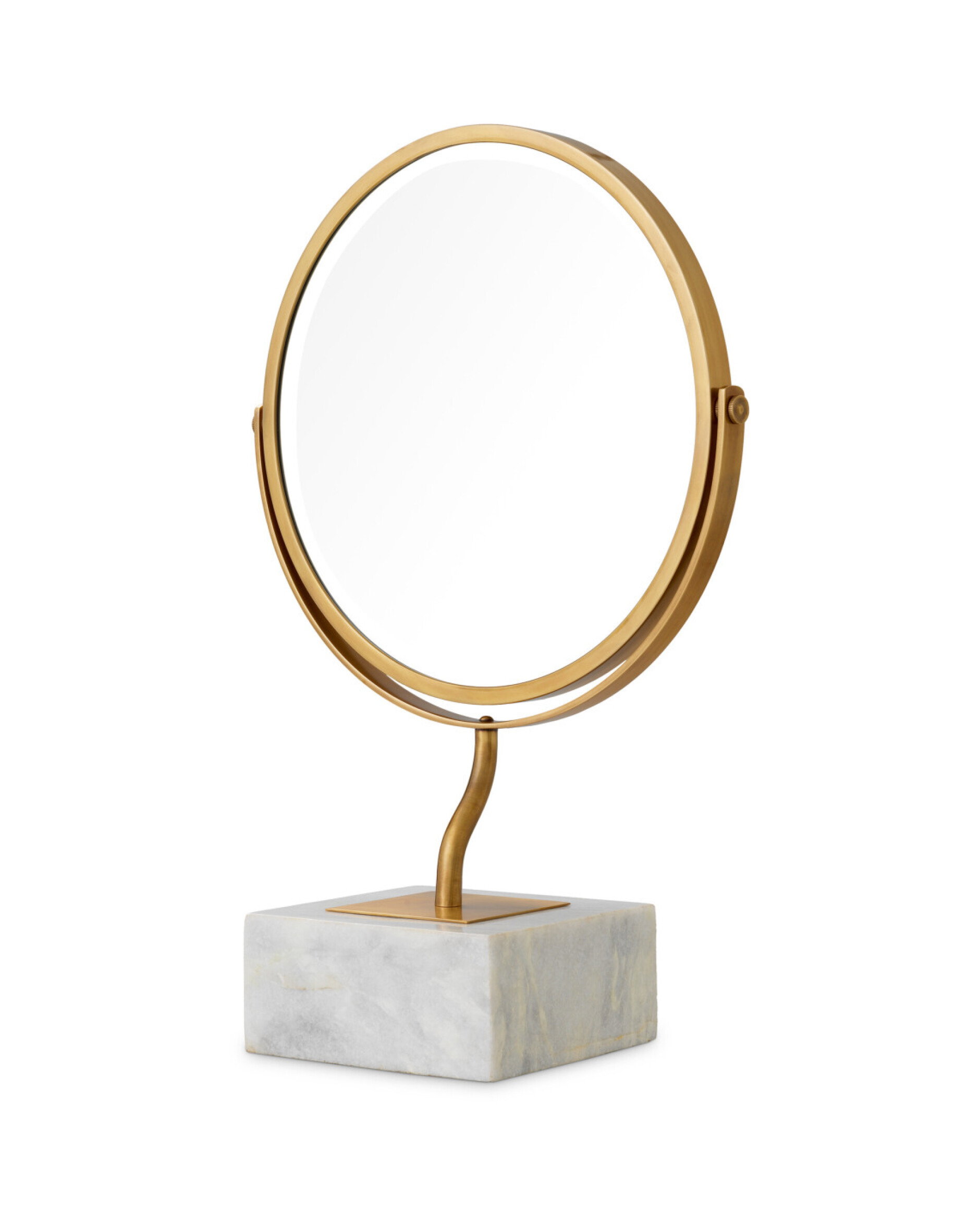Jovanni tabletop mirror in antique brass