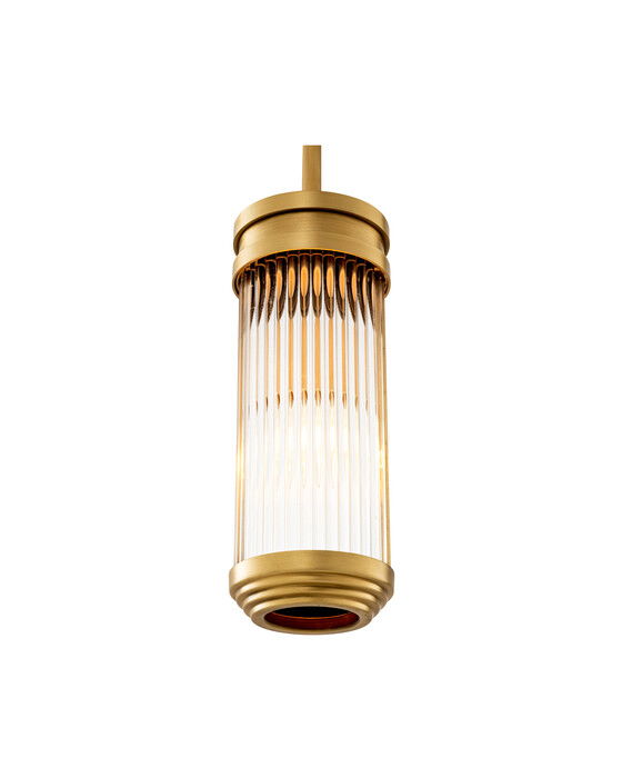 Rousseau taklampa antique brass