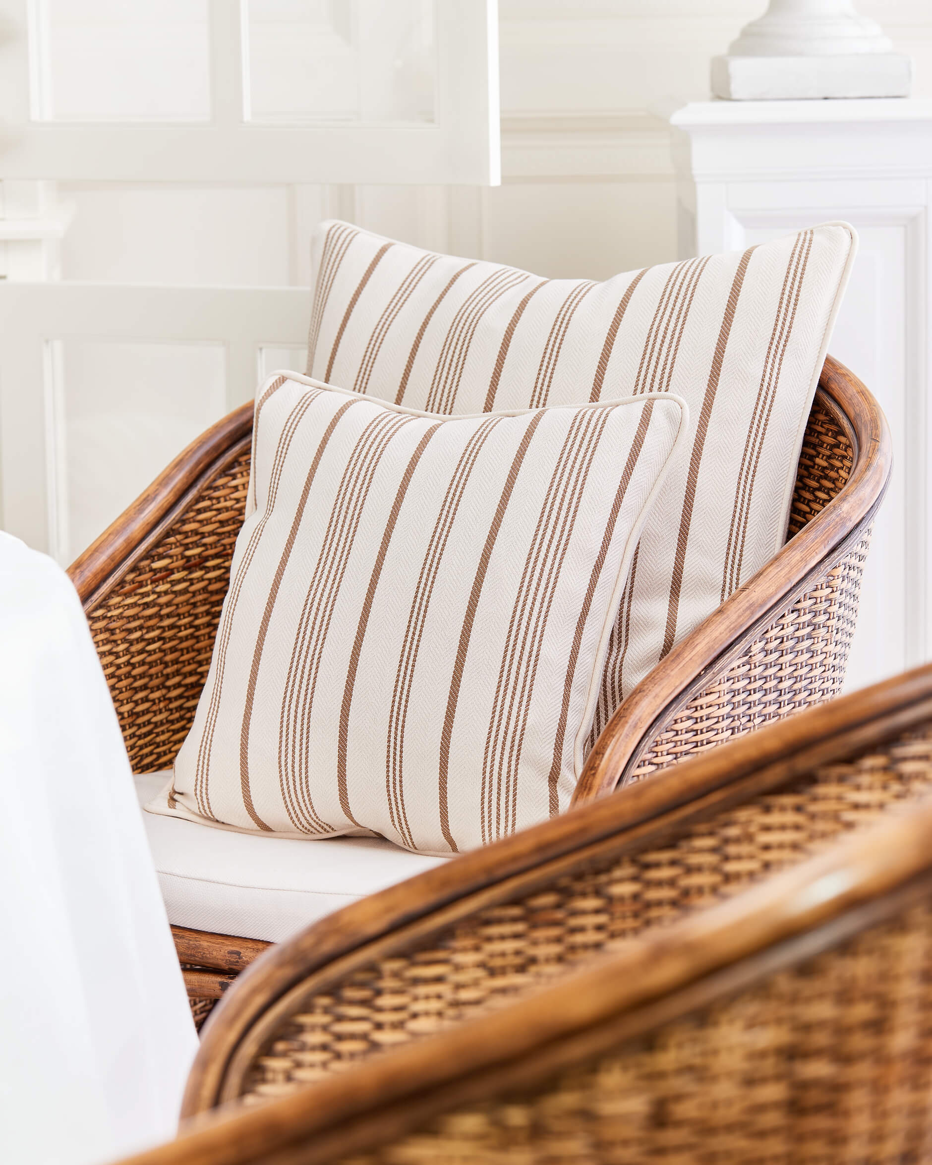 Glenda kuddfodral beige/vit