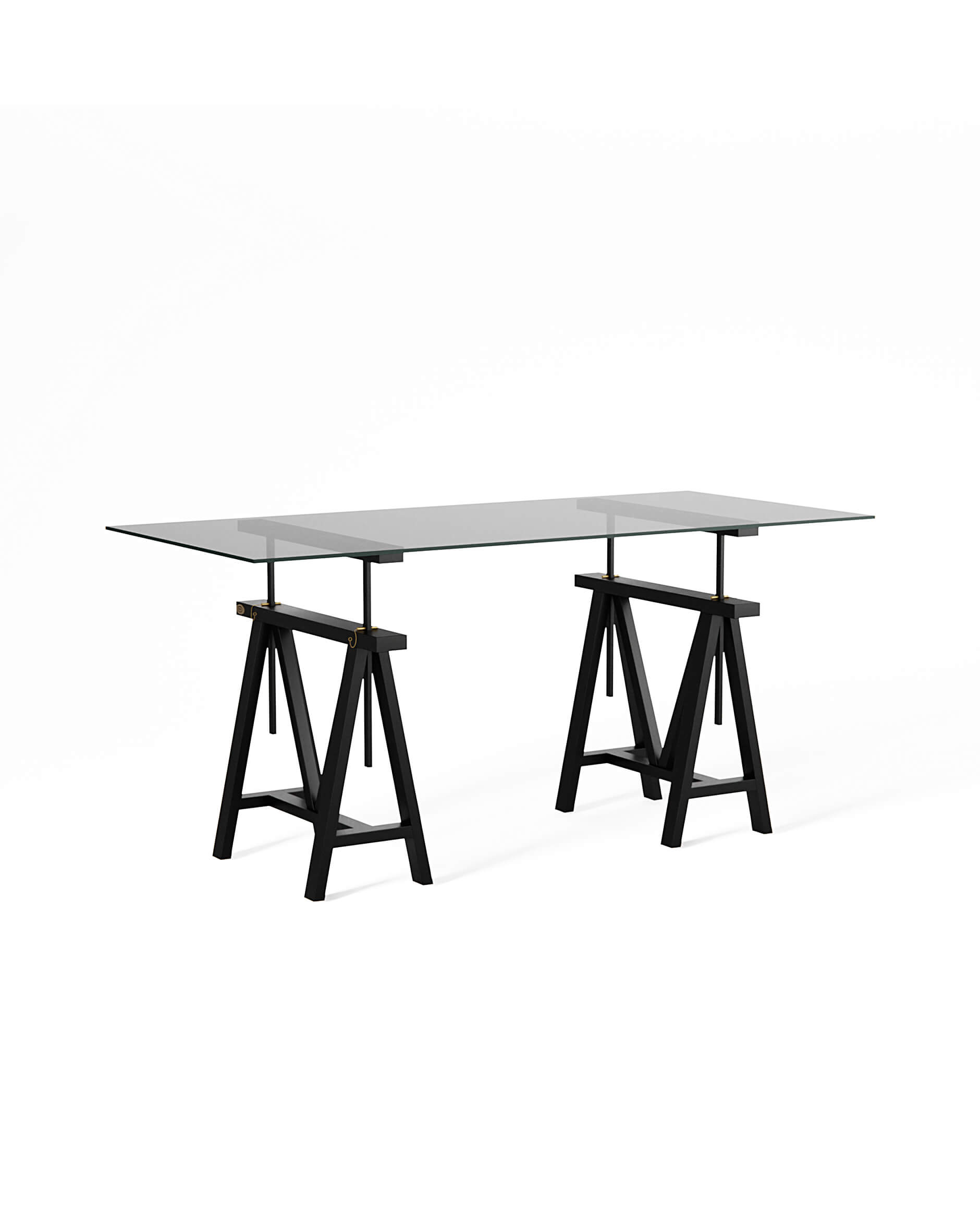 Trestle Schreibtisch Modern Black
