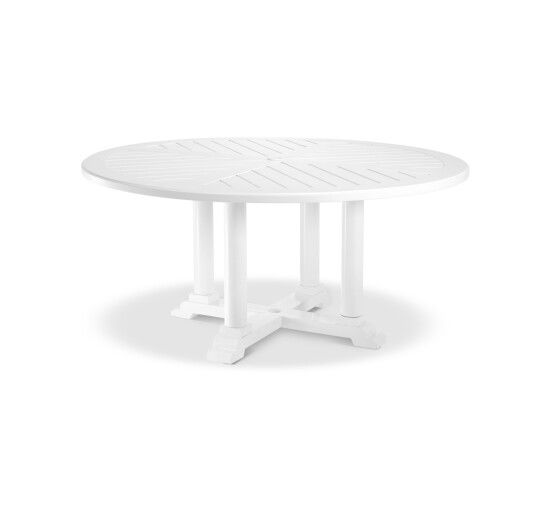 Valkoinen - Bell Rive -ruokapöytä, valkoinen Ø160
