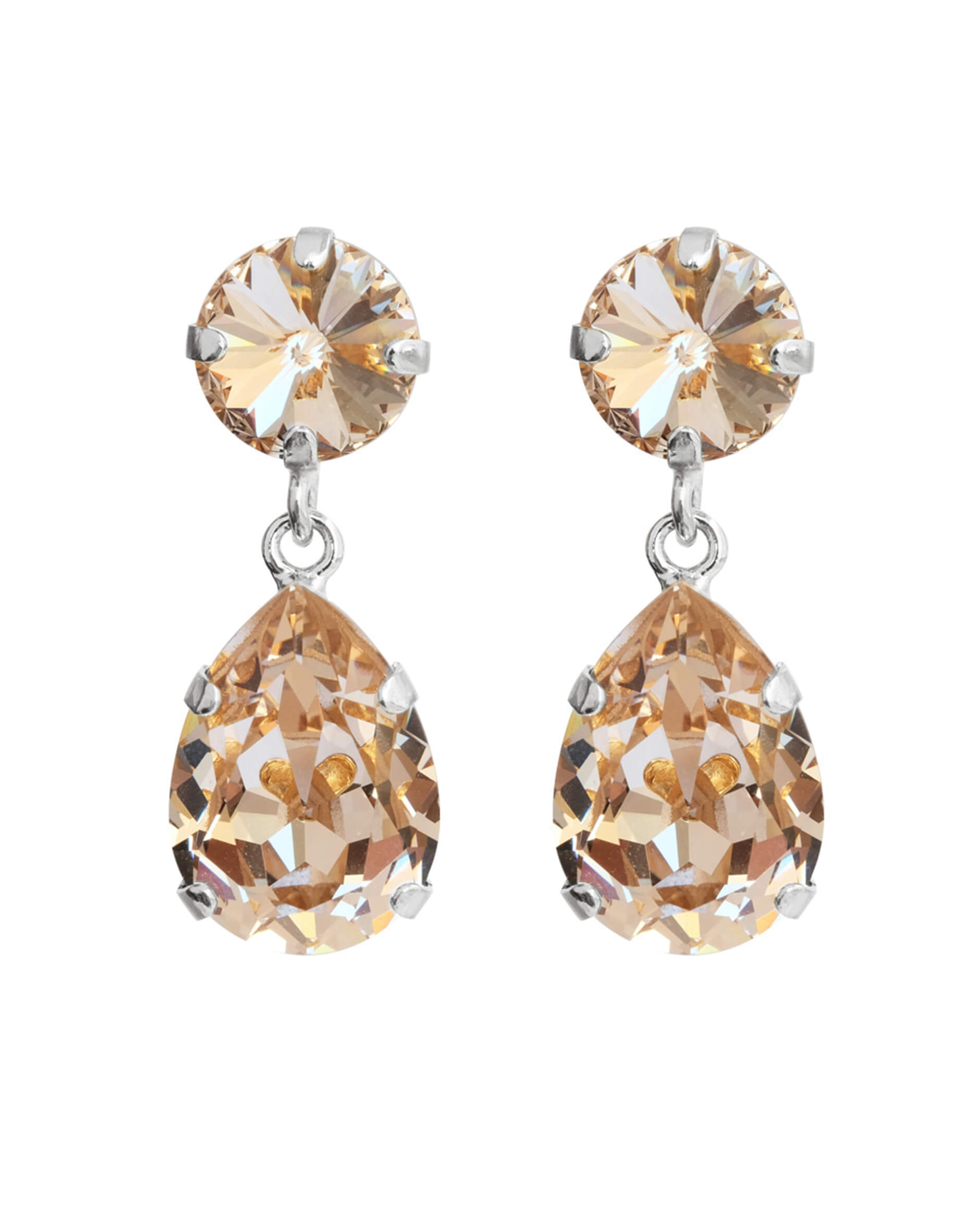 Classic Drop örhängen silk rhodium