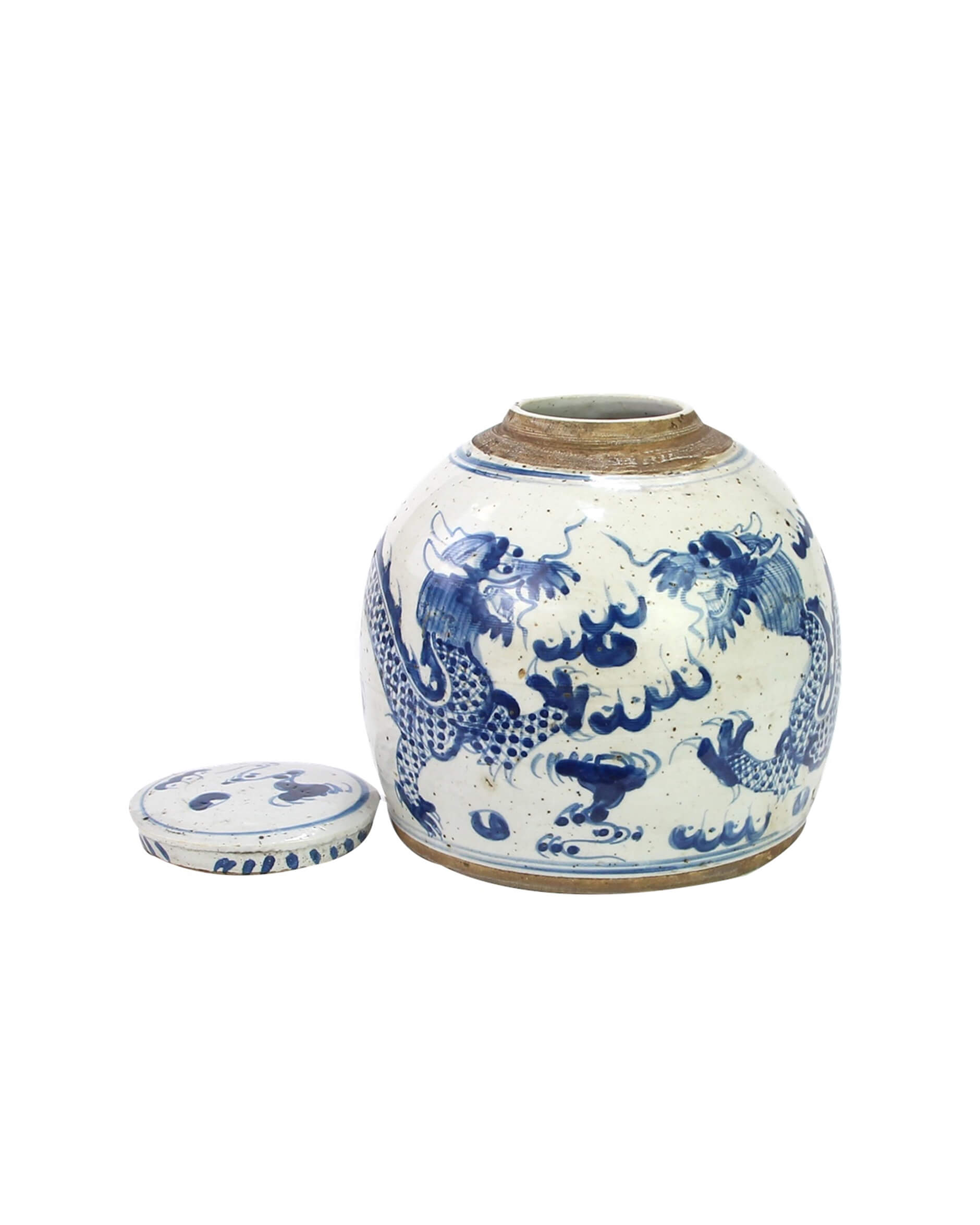 Ingefärskrus drake vit/blå