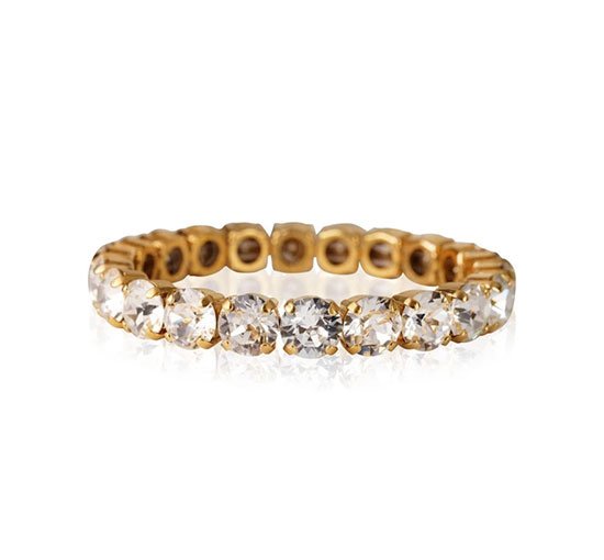 Gold - Gia Stud Bracelet Crystal Rhodium