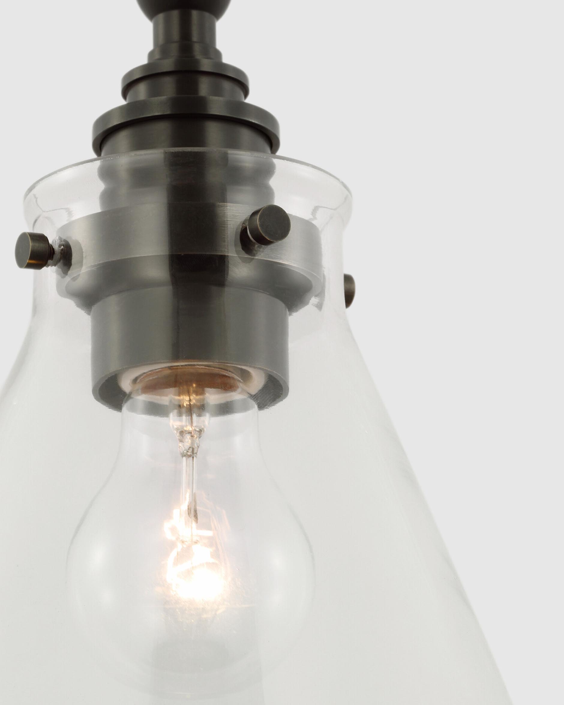 Parkington 9" Pendant Bronze/Clear Glass