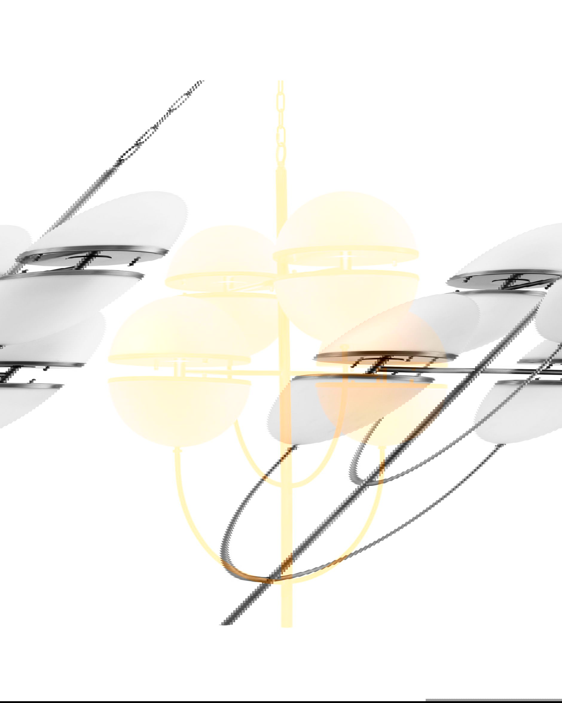 Spiridon 4 taklampa mässing