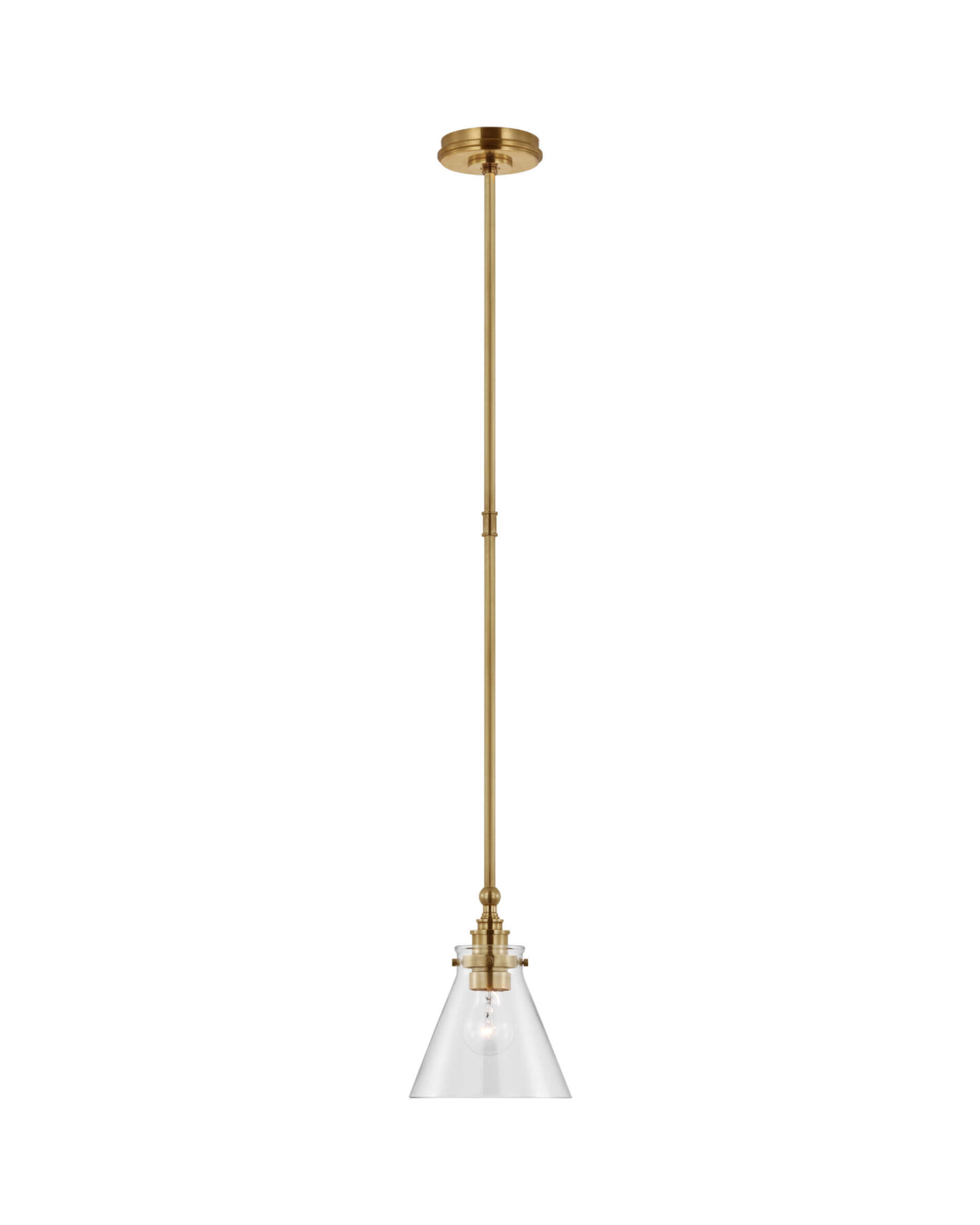 Parkington 9" Pendant Brass/Clear Glass