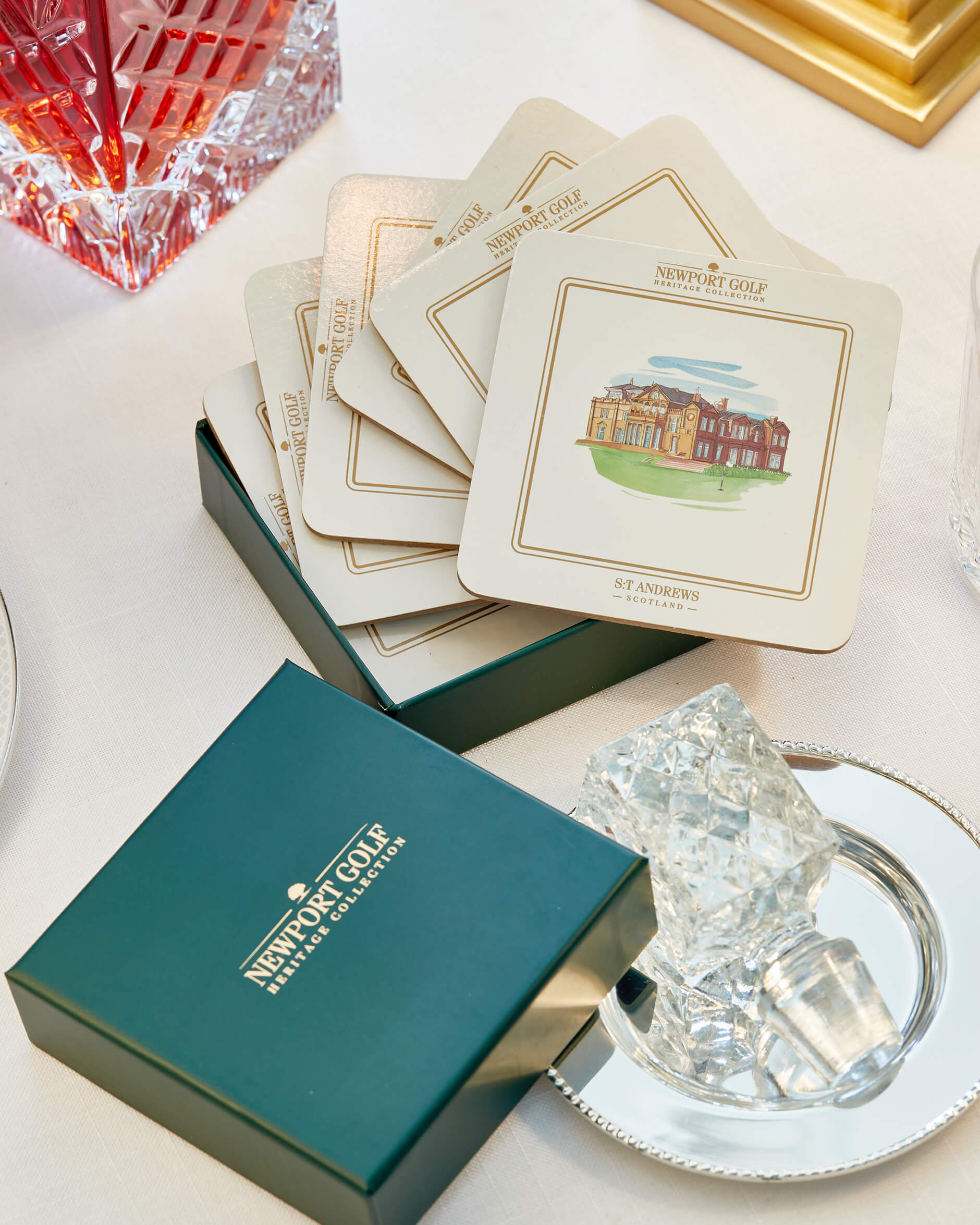 Clubhouse glasunderlägg vit 6-pack